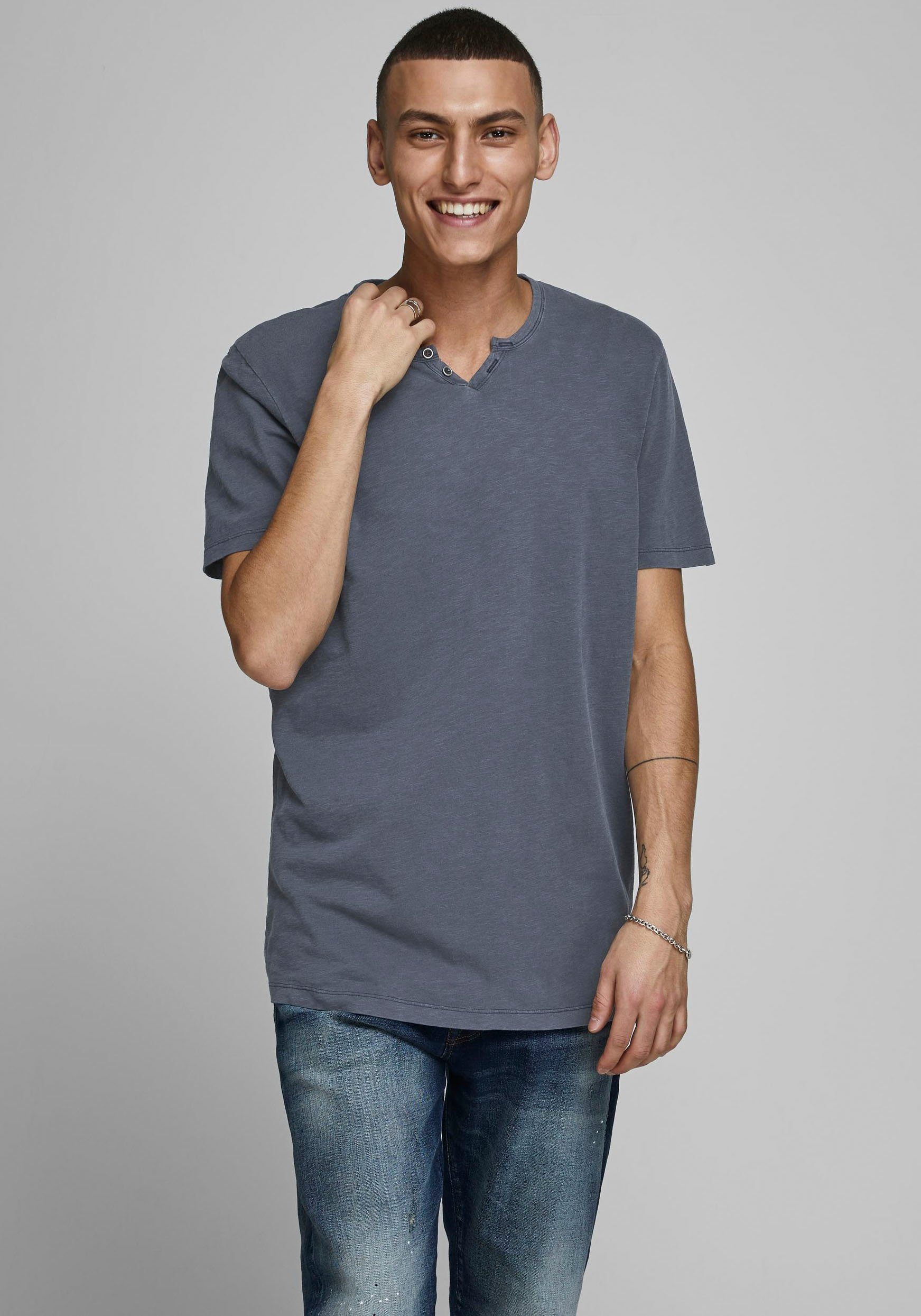 Jack & Jones T-Shirt JJESPLIT NECK TEE SS NOOS mit V-Ausschnitt günstig online kaufen
