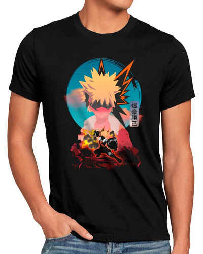 style3 Print-Shirt Herren T-Shirt Katsuki Attack anime manga my hero academia cosplay