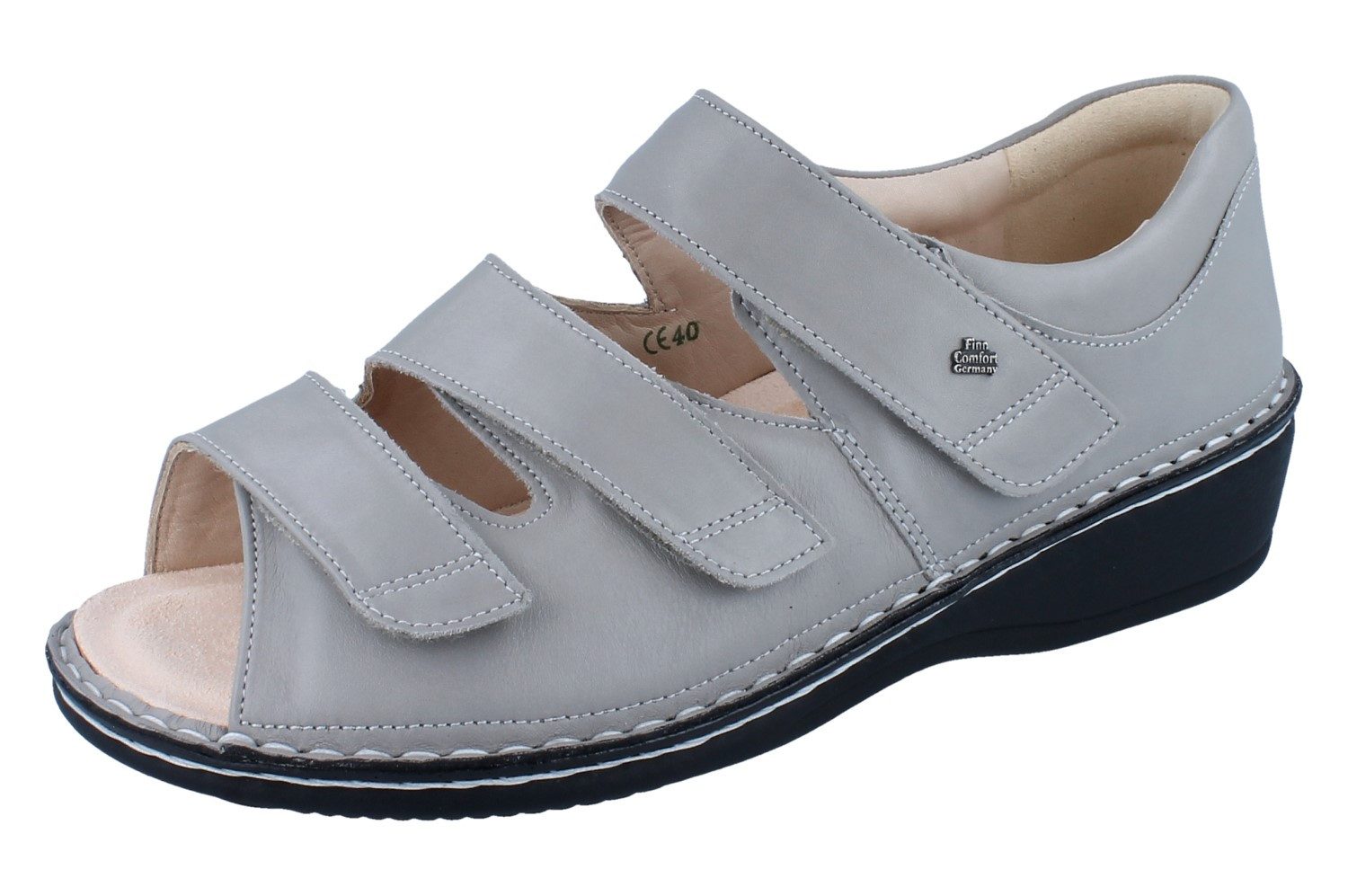 FINN COMFORT PROPHYLAXE 96400 Damen Sandale grau Glattleder - Größe: Sandale