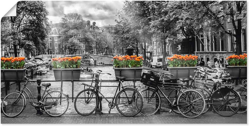 Artland Wandbild Amsterdam Herengracht I, Fahrräder (1 St), als Leinwandbild, Poster, Wandaufkleber in verschied. Größen
