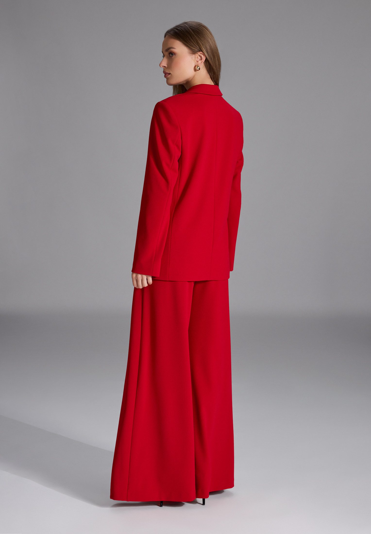 SWING Hosenanzug - Weite Palazzo Pant aus Crepe Jersey mit Taschen Palazzo günstig online kaufen