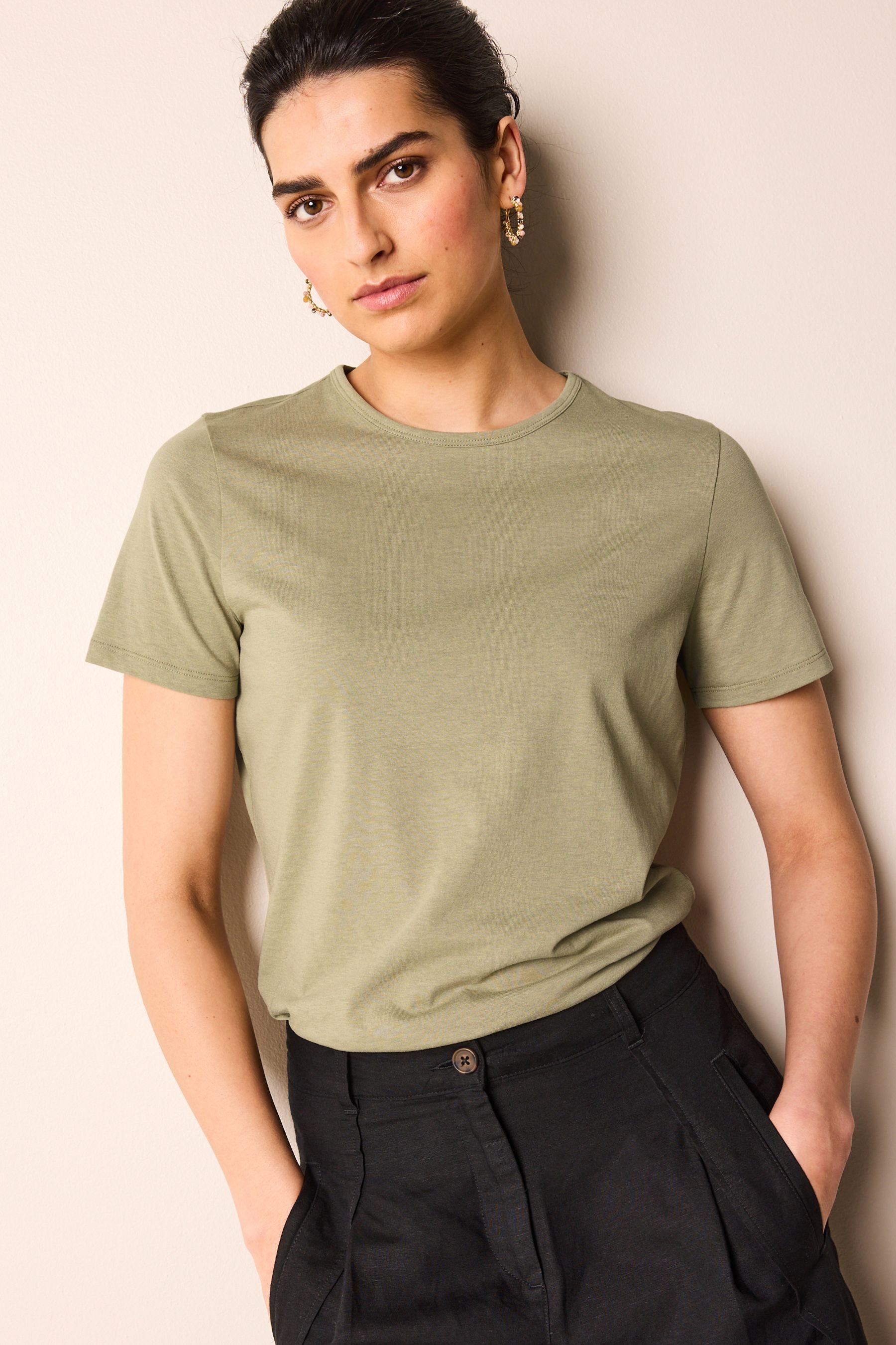 Next T-Shirt Everyday Kurzarm-T-Shirt mit Rundhalsausschnitt (1-tlg)