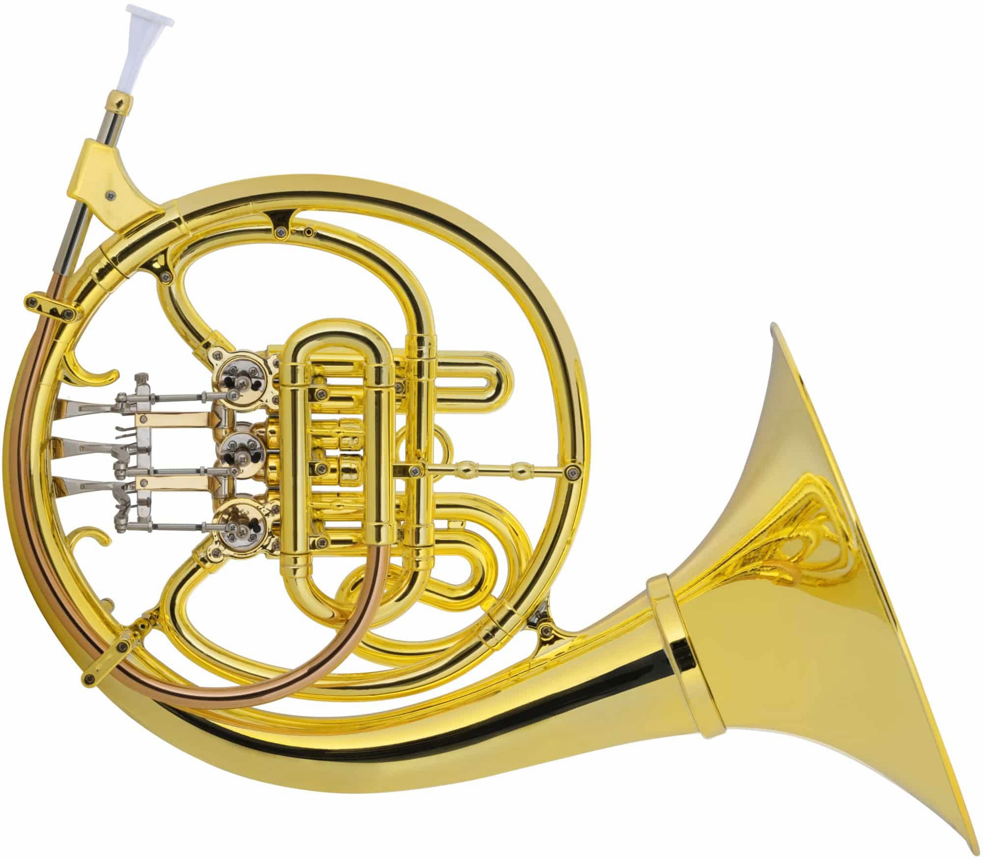 Classic Cantabile Horn WH-30 MardiBrass Kunststoff Bb-Waldhorn - Perfekt für unterwegs - Bb, Spar-Set, inkl. Gigbag mit Rucksackgurten, Drückermechanik aus Metall mit Kugelgelenken