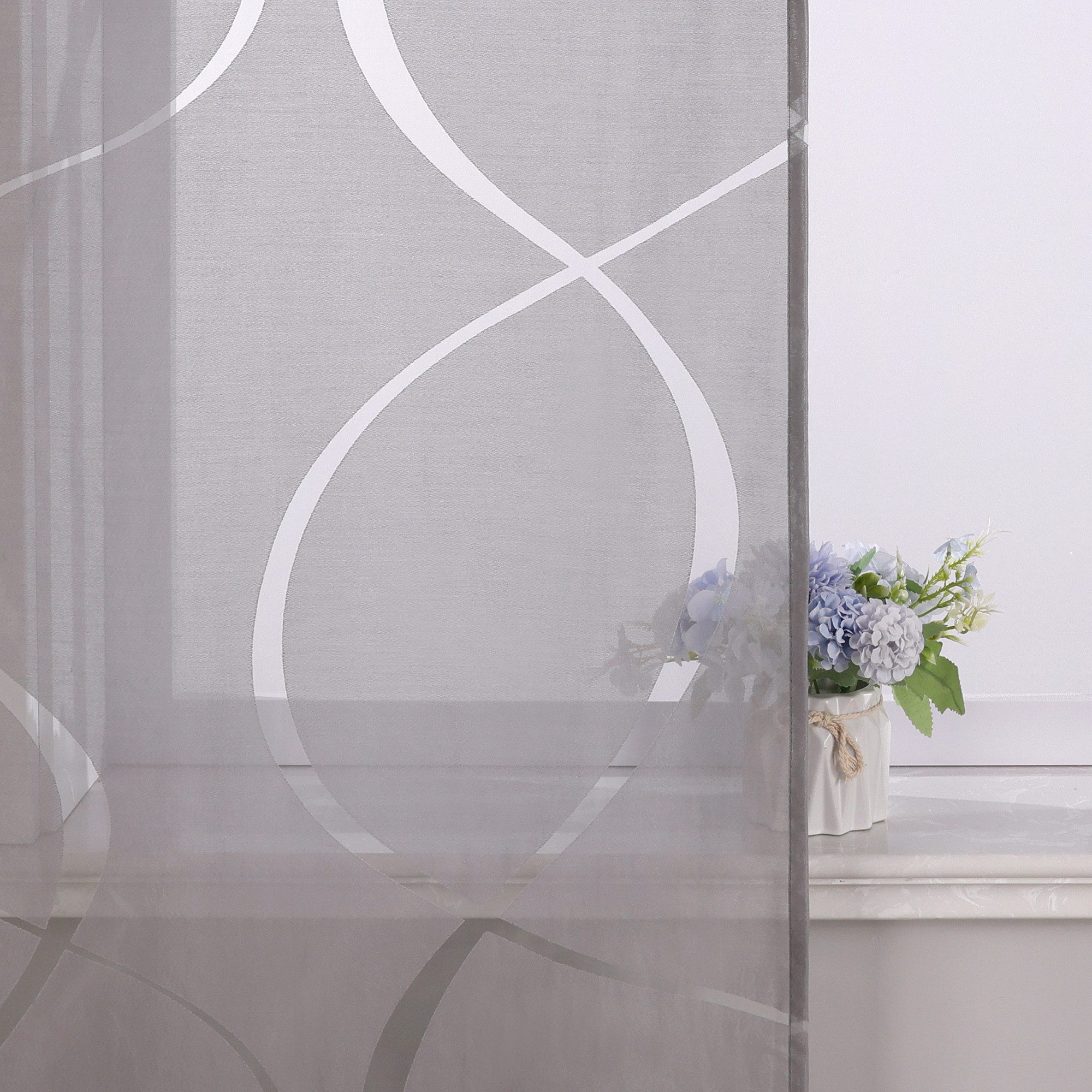 Joyswahl Schiebegardine (2 St), Schlaufen, transparent, Voile Flächenvorhän günstig online kaufen