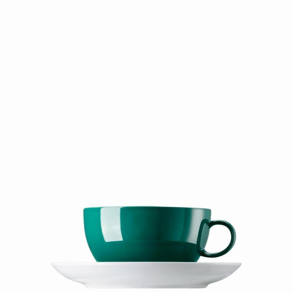 Thomas Porzellan Tasse Cappuccinotasse 2-tlg. - SUNNY DAY Seaside Green