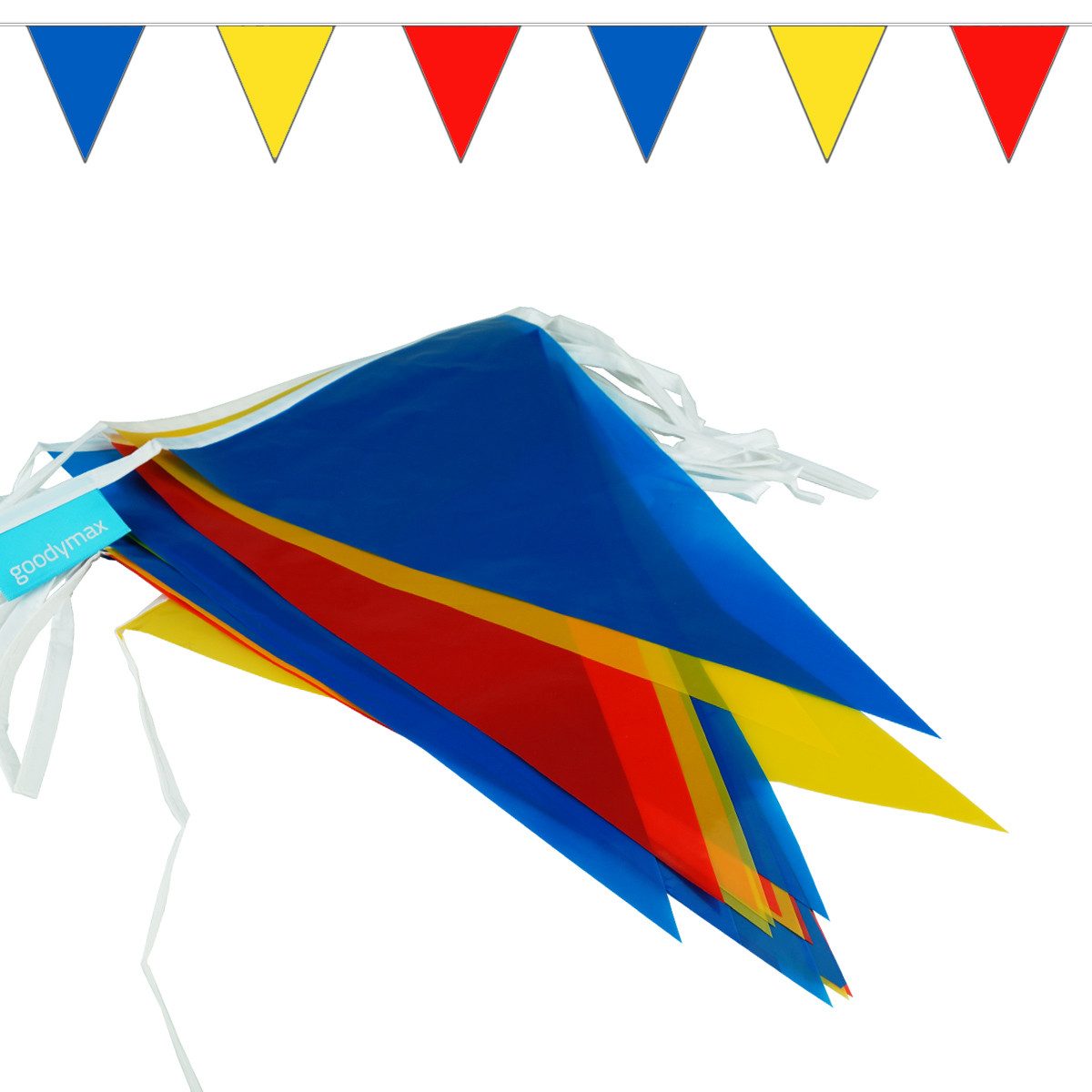 Goodymax Hängedekoration Wimpelkette 10 m, 20 Wimpel á 20 x 30 cm