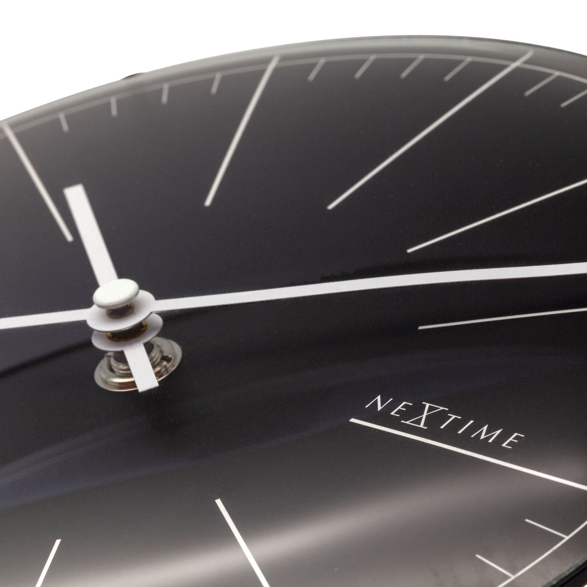 Wanduhr (aus 3506 schwarz NEXTIME Glas) kumpelförmigen