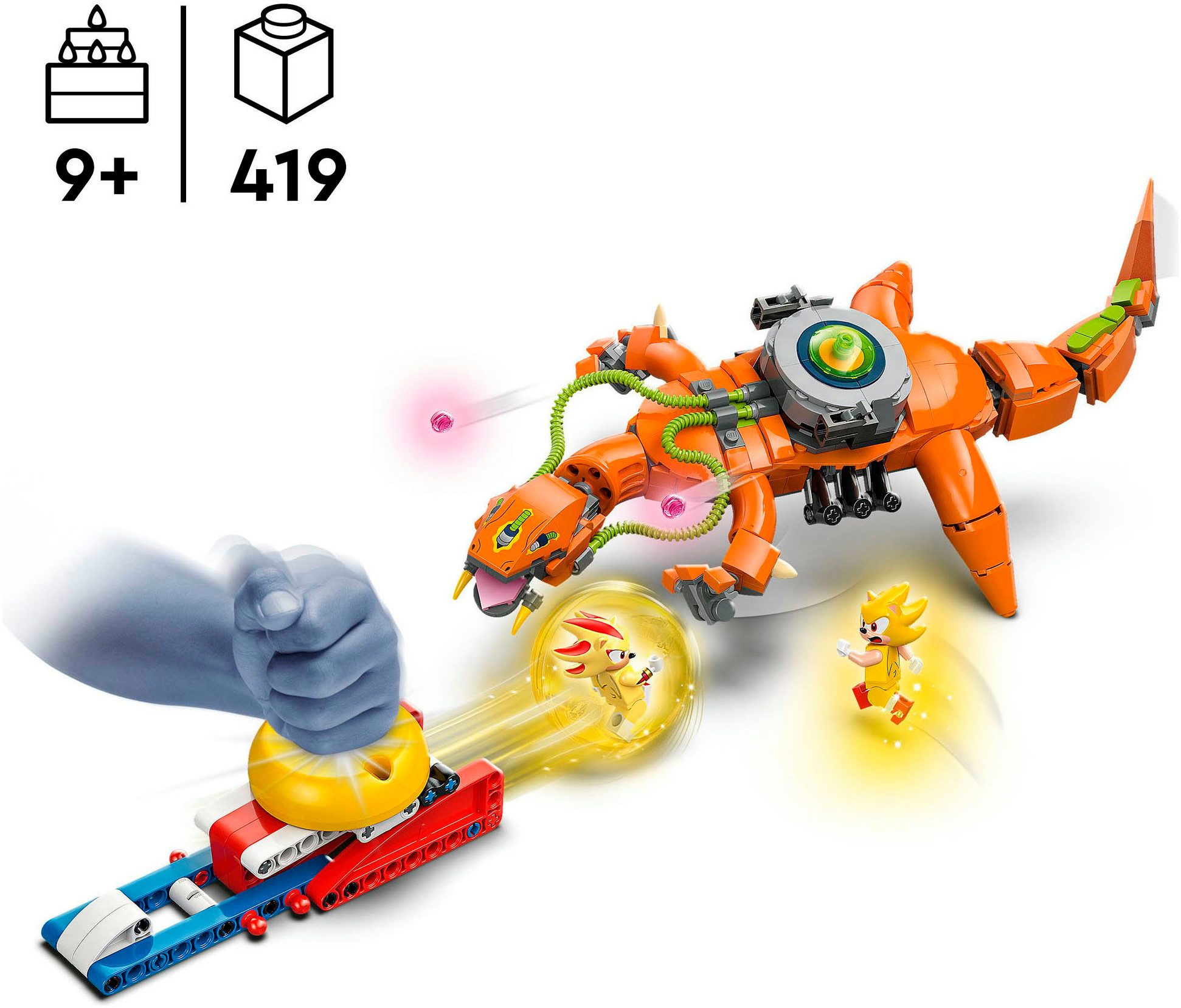 LEGO® Super Shadow vs. Biolizard (77003), LEGO Sonic Konstruktionsspielsteine, (419 St), Made in Europe