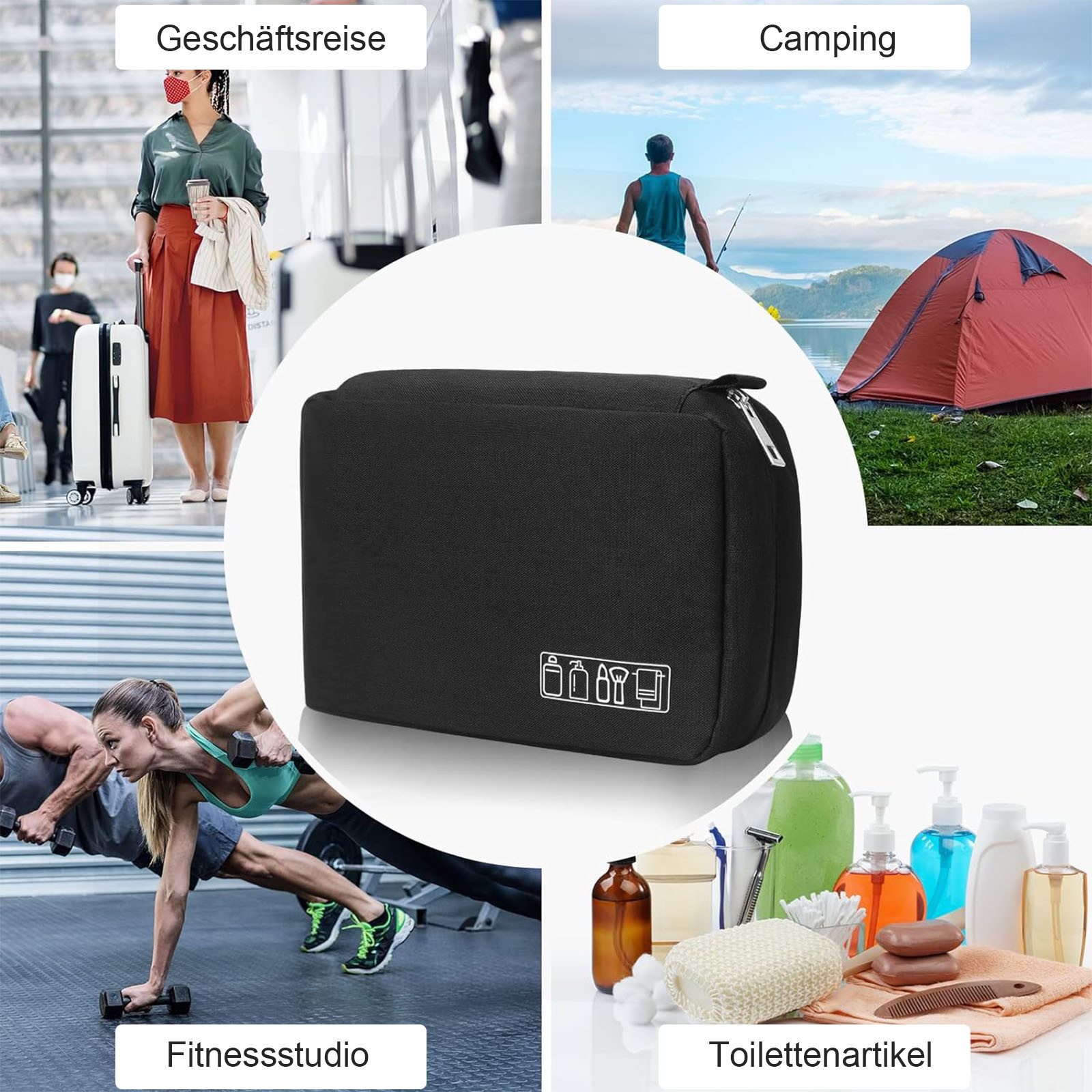 HAUSS SPOLE Kulturbeutel Kulturtasche Kosmetiktasche Zum Aufhängen mit Kord günstig online kaufen