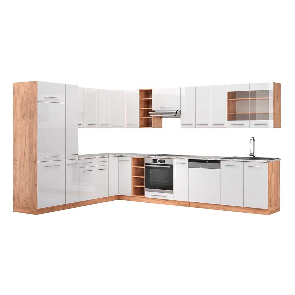 Vicco Küchenzeile R-Line, Rot/Anthrazit, 200 cm, günstig online kaufen