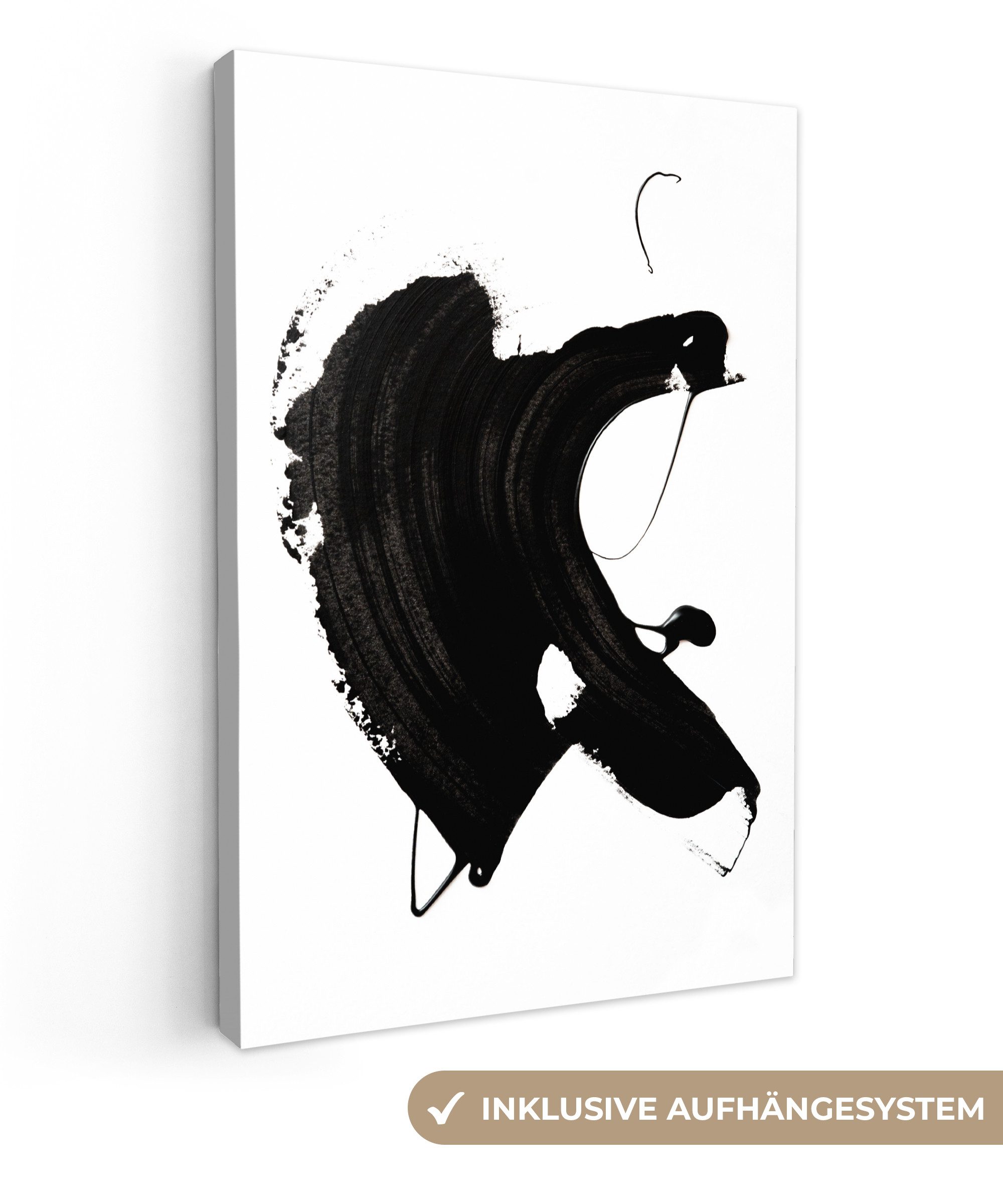 OneMillionCanvasses® Leinwandbild Schwarz - Farbe - günstig online kaufen