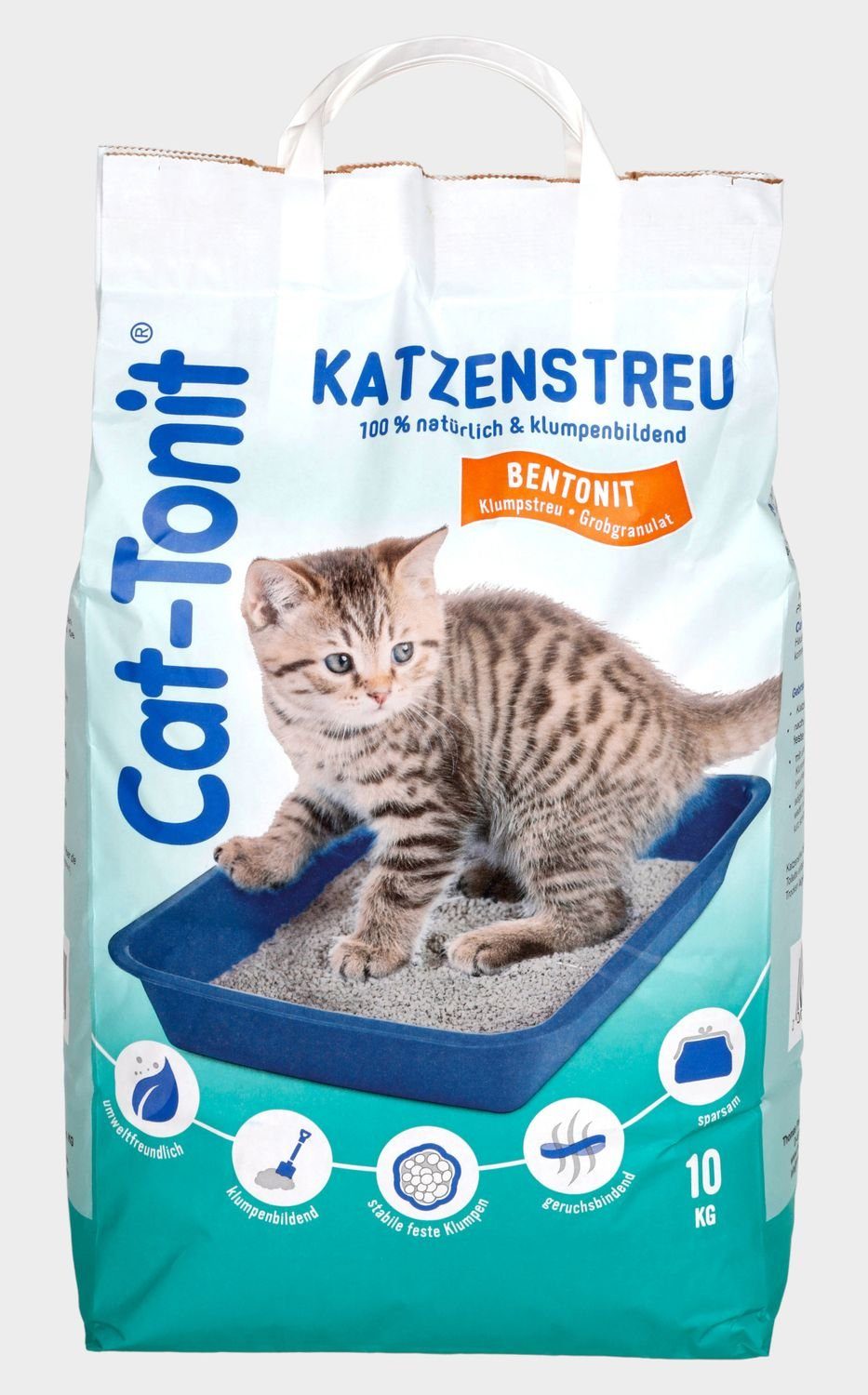 BURI Katzenstreu Cat Tonit Katzenstreu 10kg Klumpstreu Haustierstreu Einsteu Streu