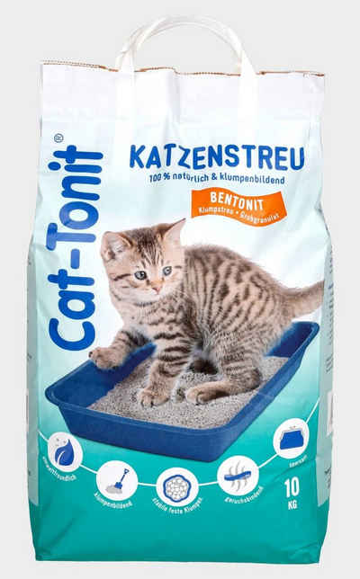 BURI Katzenstreu Cat Tonit Katzenstreu 10kg Klumpstreu Haustierstreu Einsteu Streu