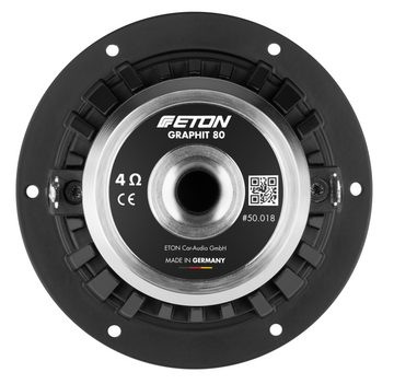 Eton GRAPHIT 80 High-End 80 mm (3) Mitteltöner Auto-Lautsprecher (25 W, 8cm, MAX: Watt)