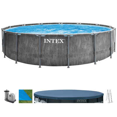 Intex Pool PrismFrame Greywood (Set), ØxH: 457x122 cm