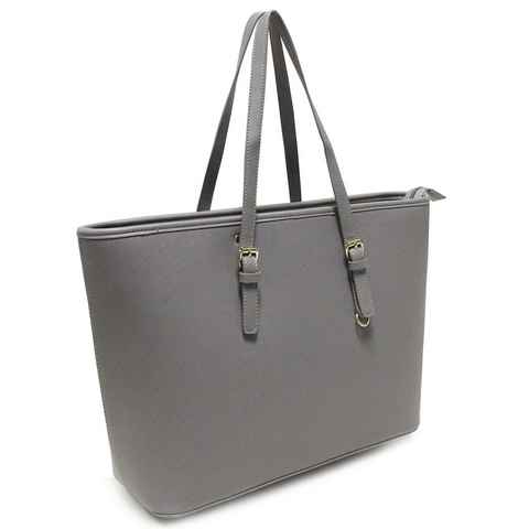 Vanessa & Melissa Shopper J1322A-BK, Geräumige Damen Handtasche, klassische elegante Tasche, Schwarz