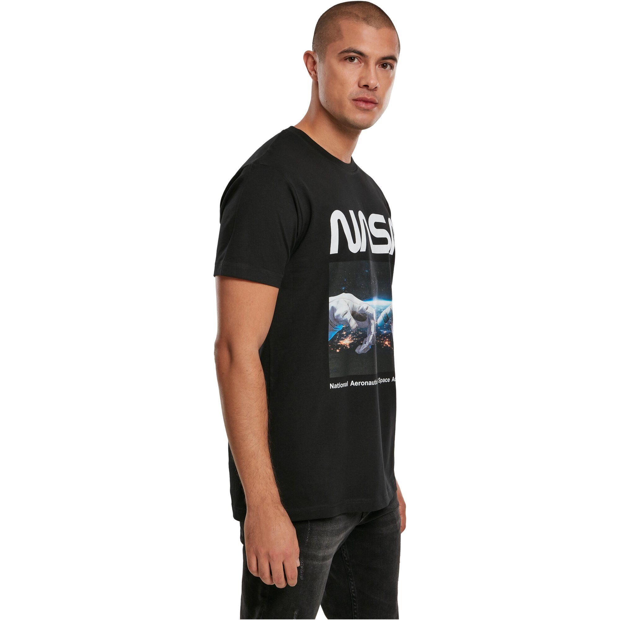 NASA Tee T-Shirt Herren Hands black MisterTee (1-tlg) Astronaut