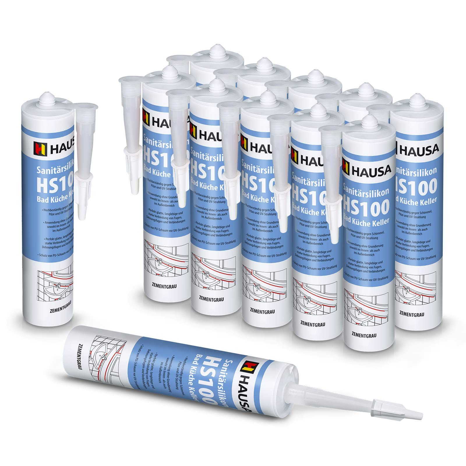 Hausa Silikon HS100, Sanitärsilikon HS100, Kartusche günstig online kaufen