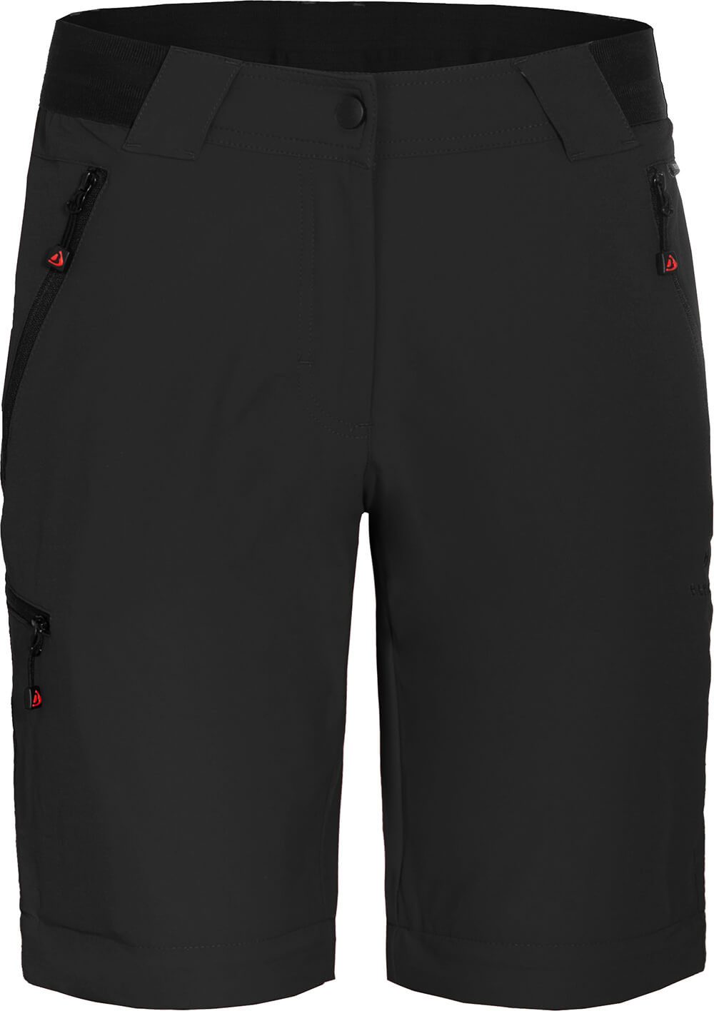 Bergson Outdoorhose VIDAA COMFORT Zipp-Off Damen Wanderhose, leicht, strapazierfähig, Normalgrößen, schwarz