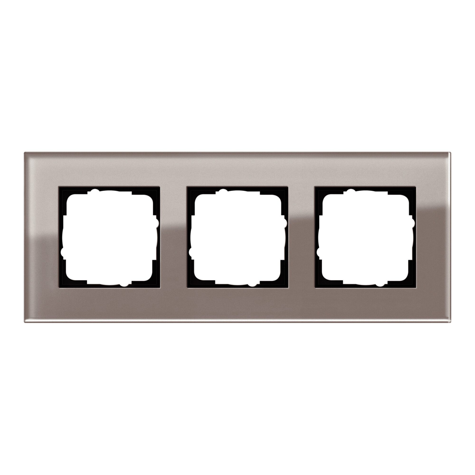 GIRA Gira Abdeckrahmen 3fach Esprit Glas Umbra 0213122 Steckdosenleiste