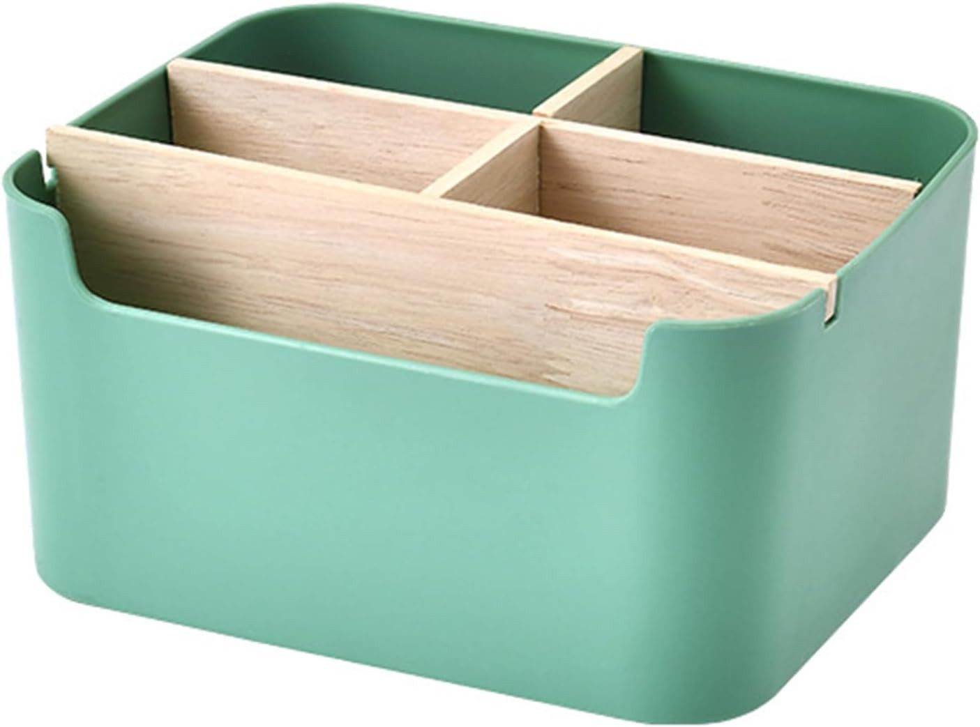 FELIXLEO Briefablage Bambus Schreibtisch Organizer 5 Fächer Stifthalter Grün (1-St)