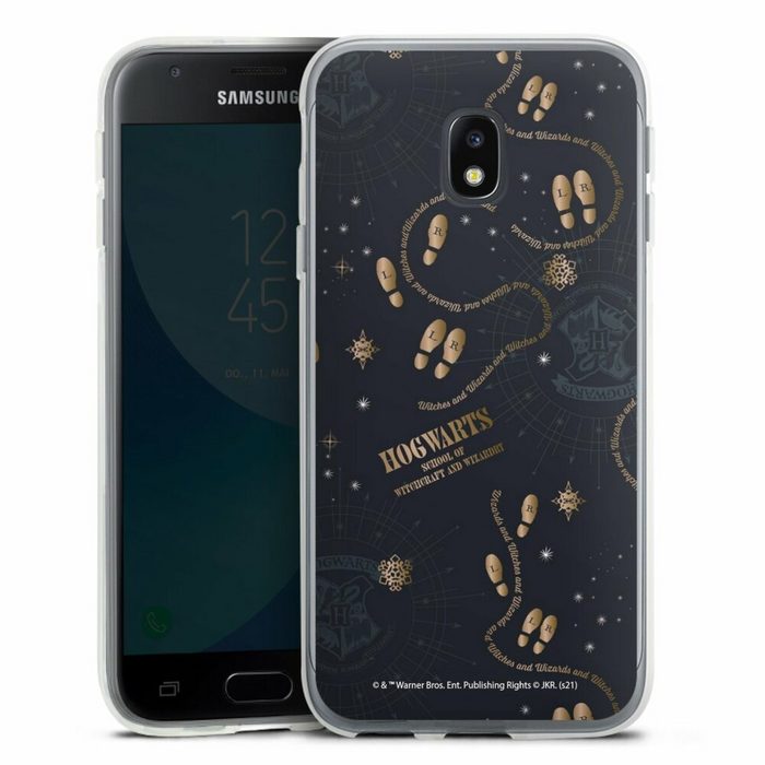 DeinDesign Handyhülle Harry Potter Karte des Rumtreibers Offizielles Lizenzprodukt Samsung Galaxy J3 (2017) Silikon Hülle Bumper Case Handy Schutzhülle
