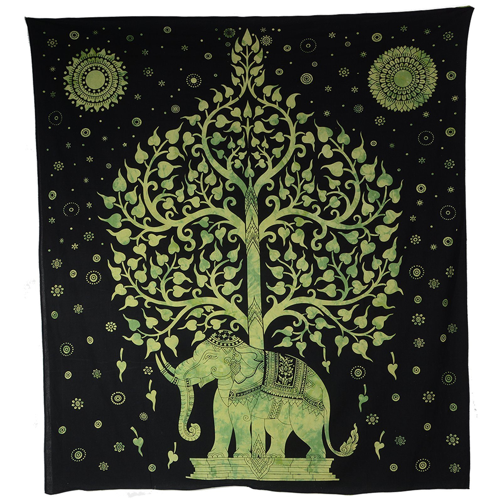 KUNST UND MAGIE Wandteppich Kunst und Magie Wandbehang Elefant und Baum ca. 230 x 200 cm