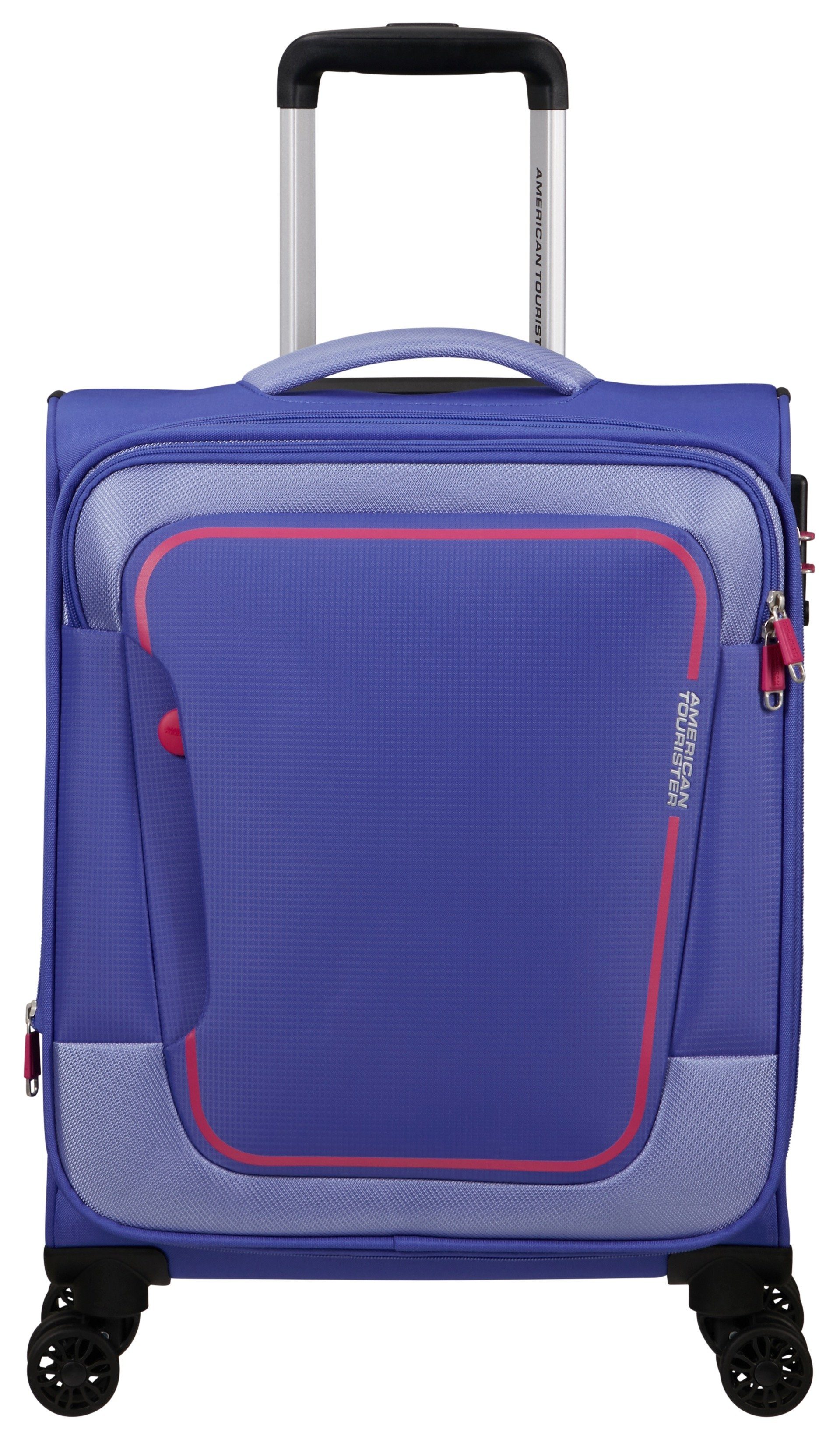4 American Koffer Spinner soft Rollen lilac PULSONIC 55, Tourister®