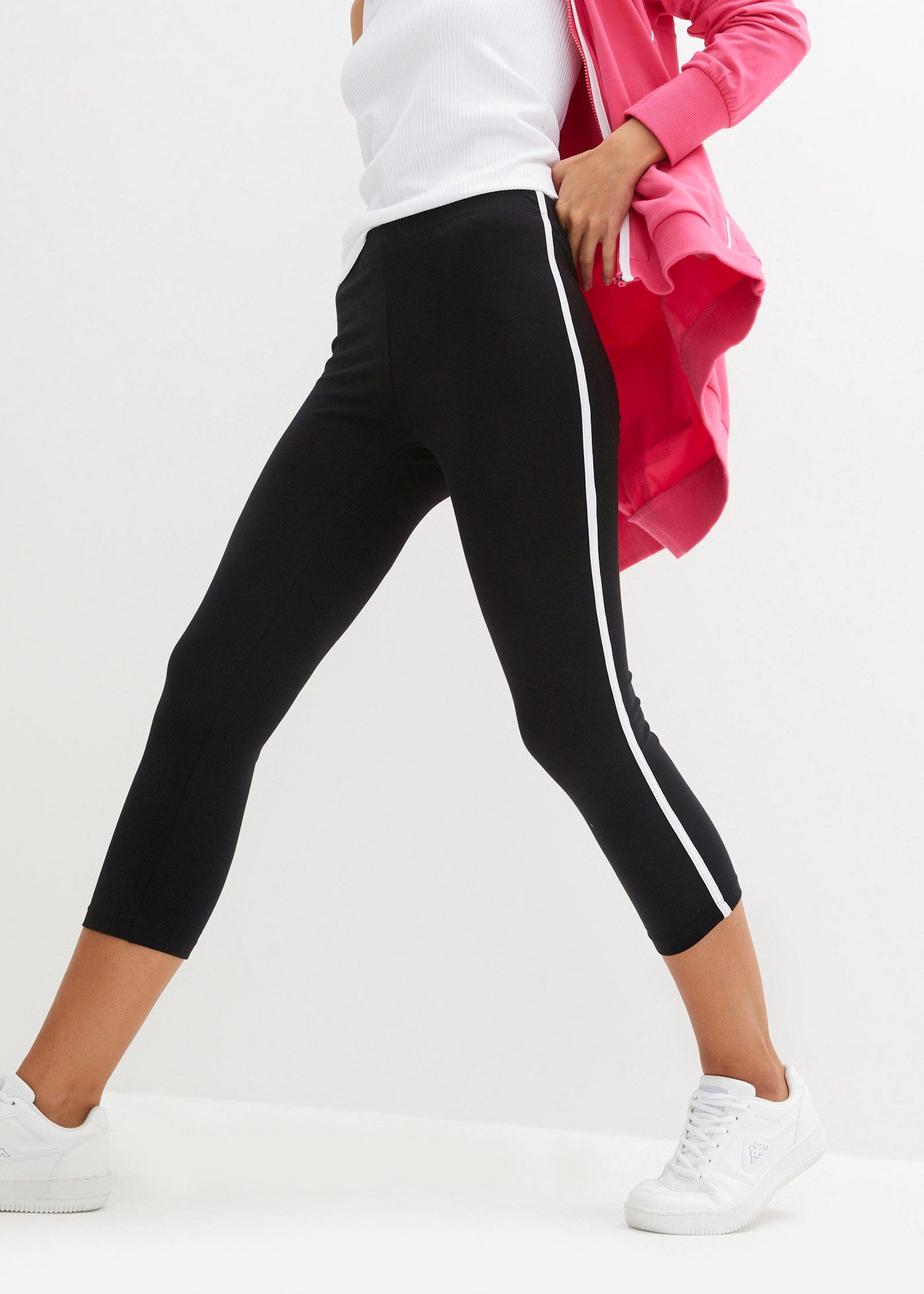 bonprix Trainingstights aus Baumwoll-Stretch-Material, mit Elasthan-Anteil, Skinny Fit