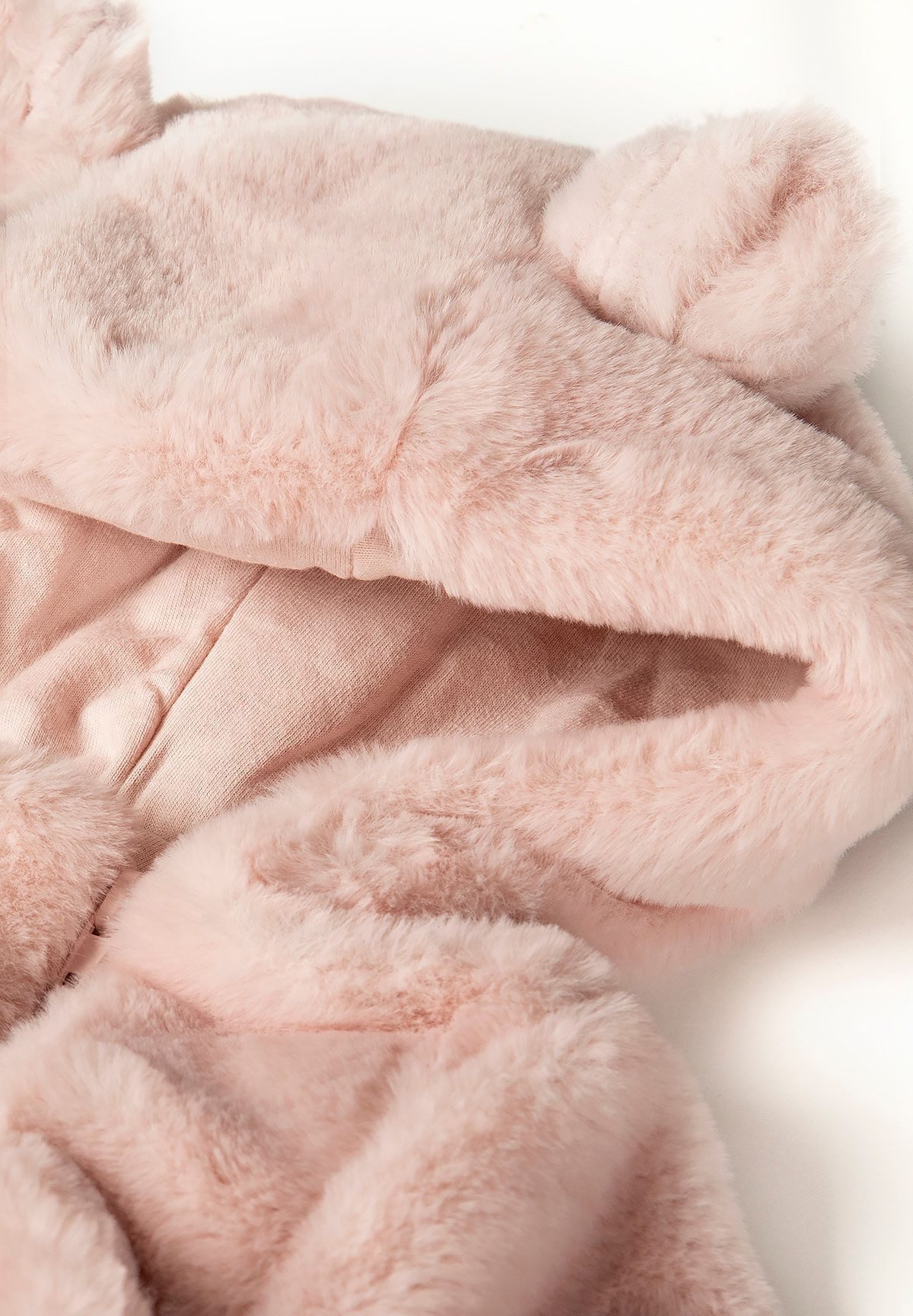 MINOTI Schneeoverall Teddy-Overall mit zwei Reißverschlüssen und Kapuze mit Ohren  (0-24m)
