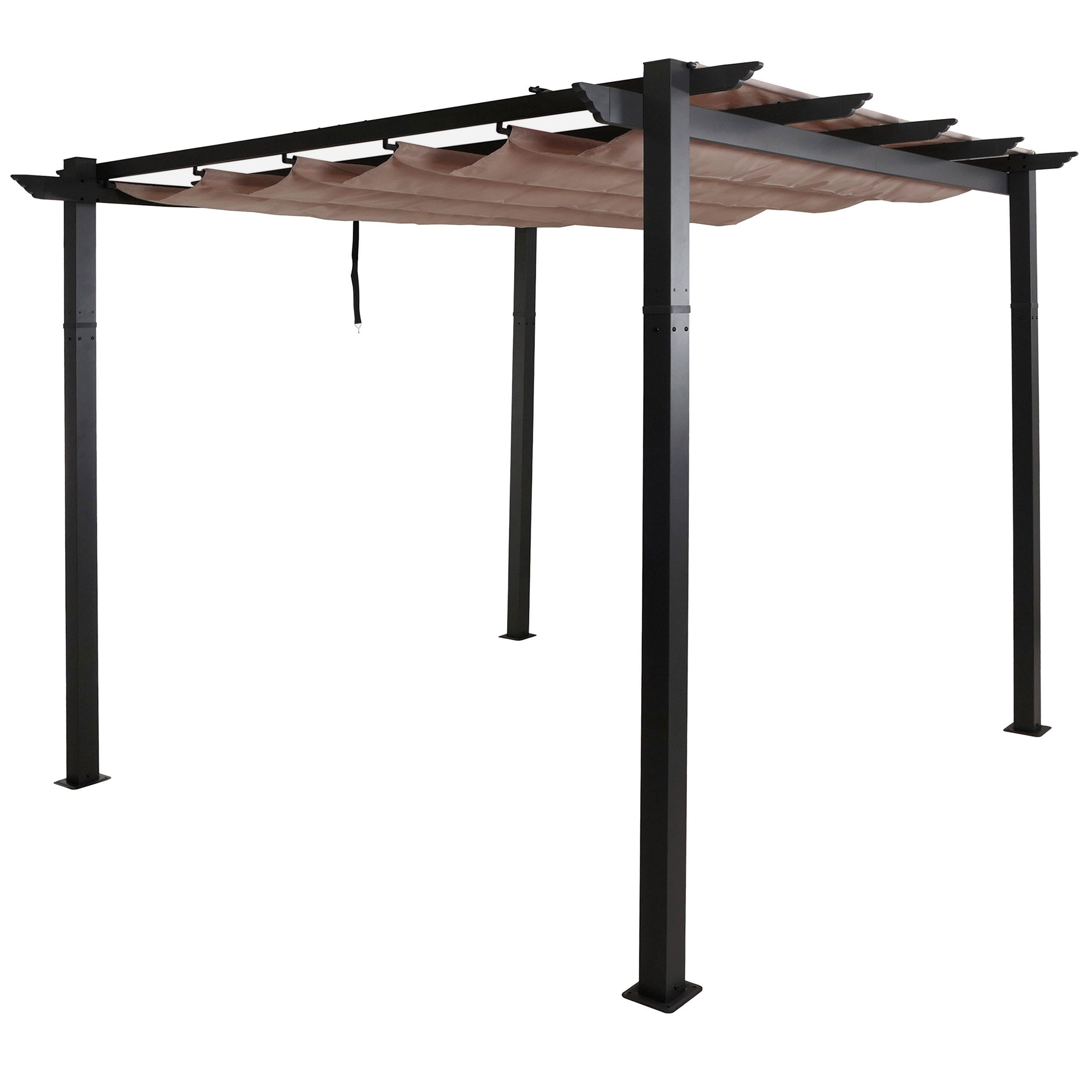 MCW Pergola MCW-N93-3x3, BxTxH: 300x300x240 cm, Bezug mit Beschichtung zur Wasserdichtigkeit