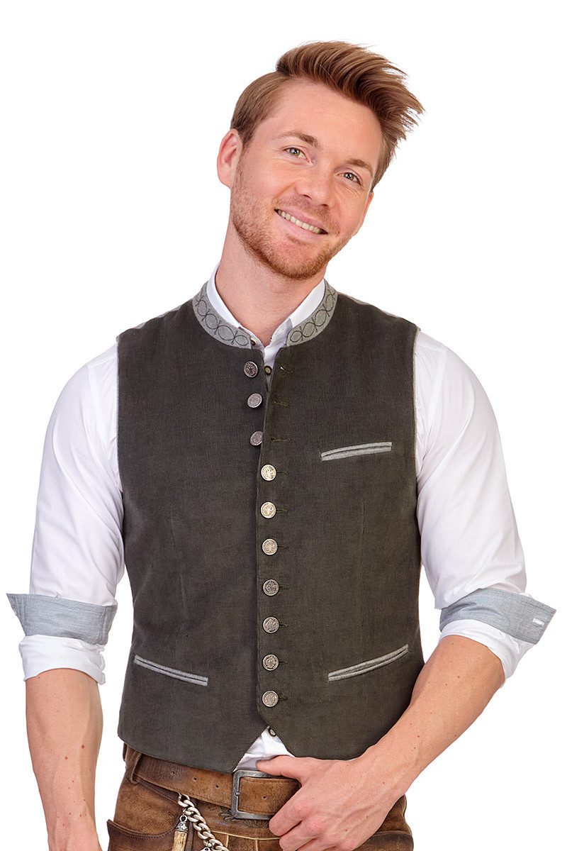 MarJo Trachtenweste Trachtenweste - STEFAN - silbertanne