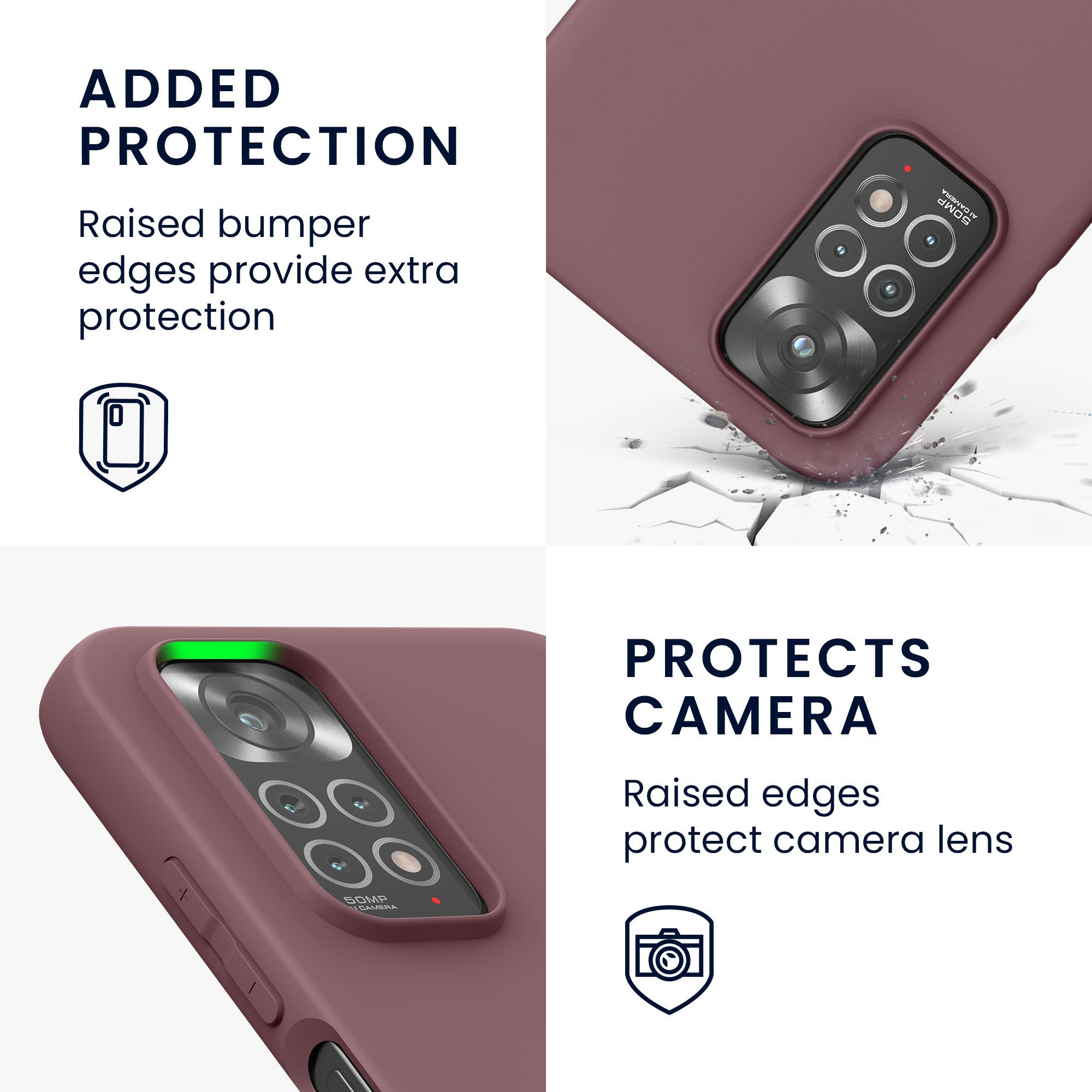 kwmobile Handyhülle Hülle für Xiaomi Redmi Note 11 / Note 11S, Hülle Silikon - Soft Handyhülle - Handy Case Cover