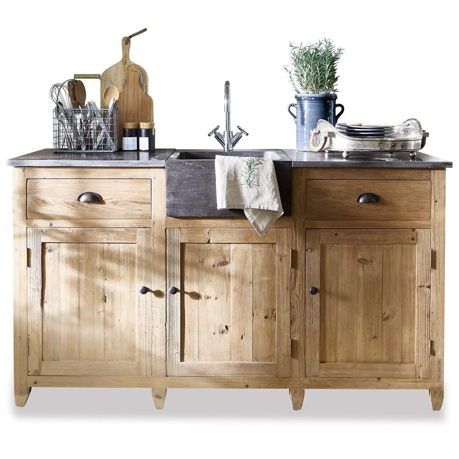 Mirabeau Spülenschrank Spülenschrank Deaton braun