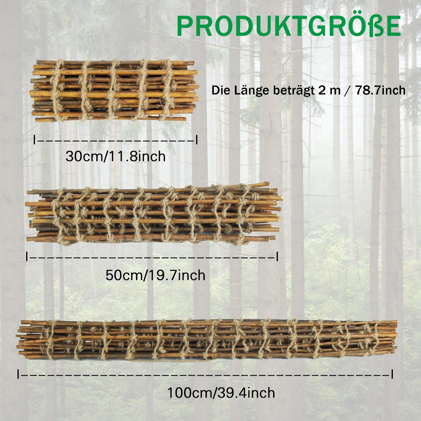 Coradoma Rankgitter Rankhilfe aus Weide für Kletterpflanzen, Ranknetz Pflan günstig online kaufen
