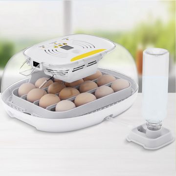 LUCKZON Reptilieninkubator Inkubator Brutmaschine Vollautomatisch 16 Eier Motorbrüter Geflügel, Temperatur- und Feuchtigkeitsanzeige, Automatische Eierdrehung