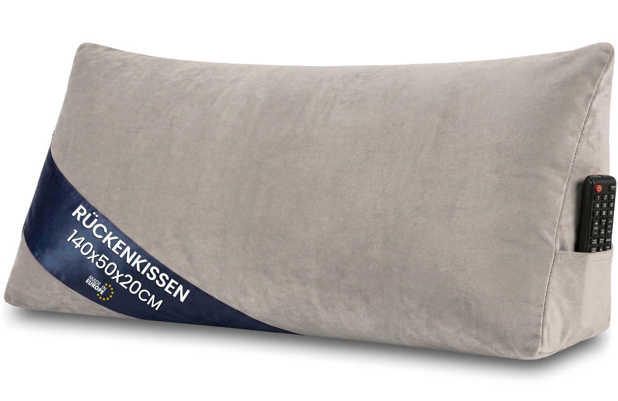 Amazinggirl Rückenkissen Keilkissen Cord Kissen 70x40 cm - Lesekissen für Bett Sofa und Couch