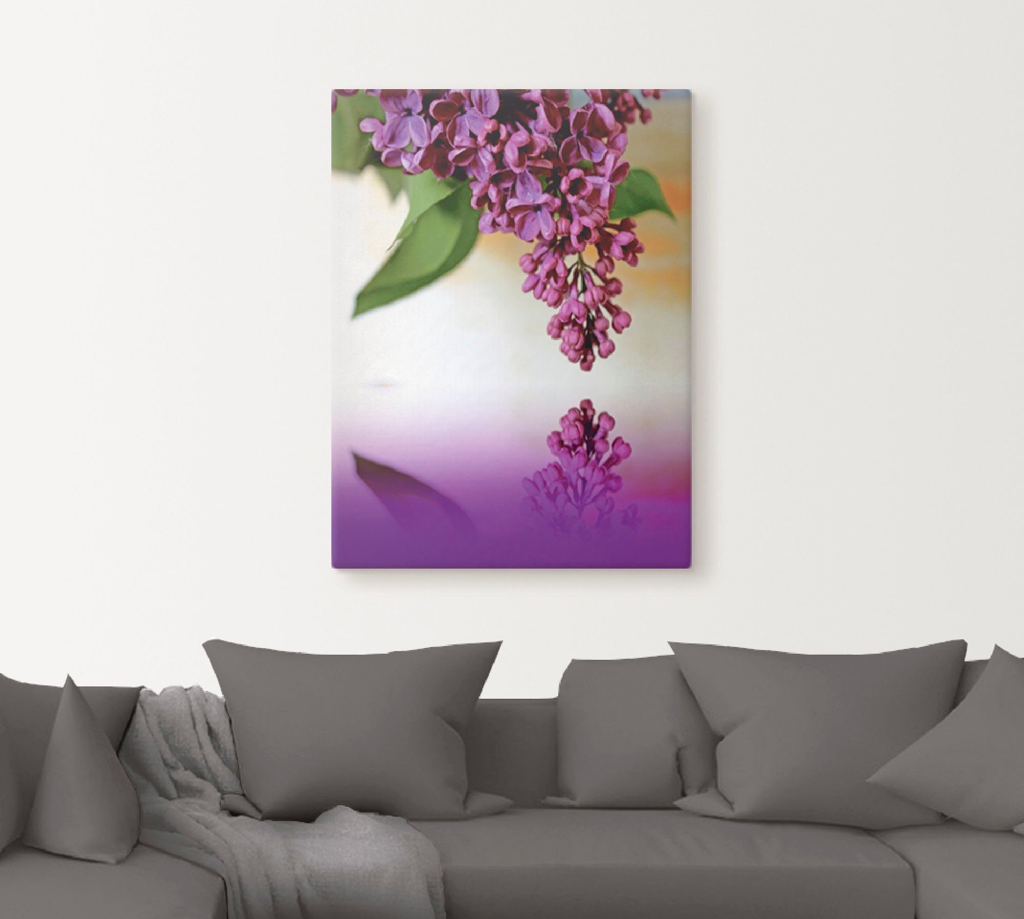 Artland Leinwandbild Flieder, Blumen (1 St), auf Holzrahmen gespannt