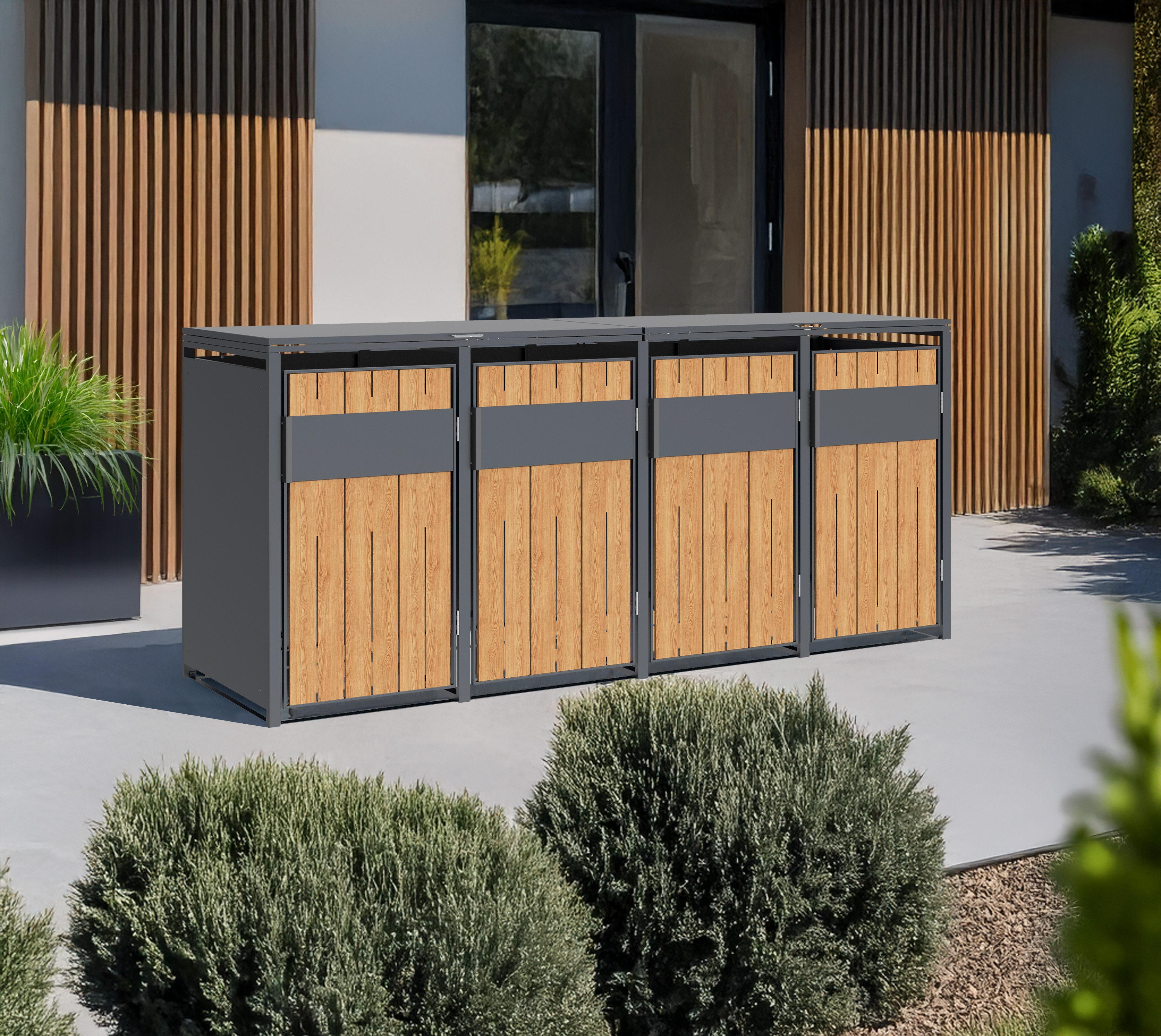 WESTMANN Mülltonnenbox Varius 4, BxTxH: 265x80x116 cm, für 4x240 L Mülltonnen
