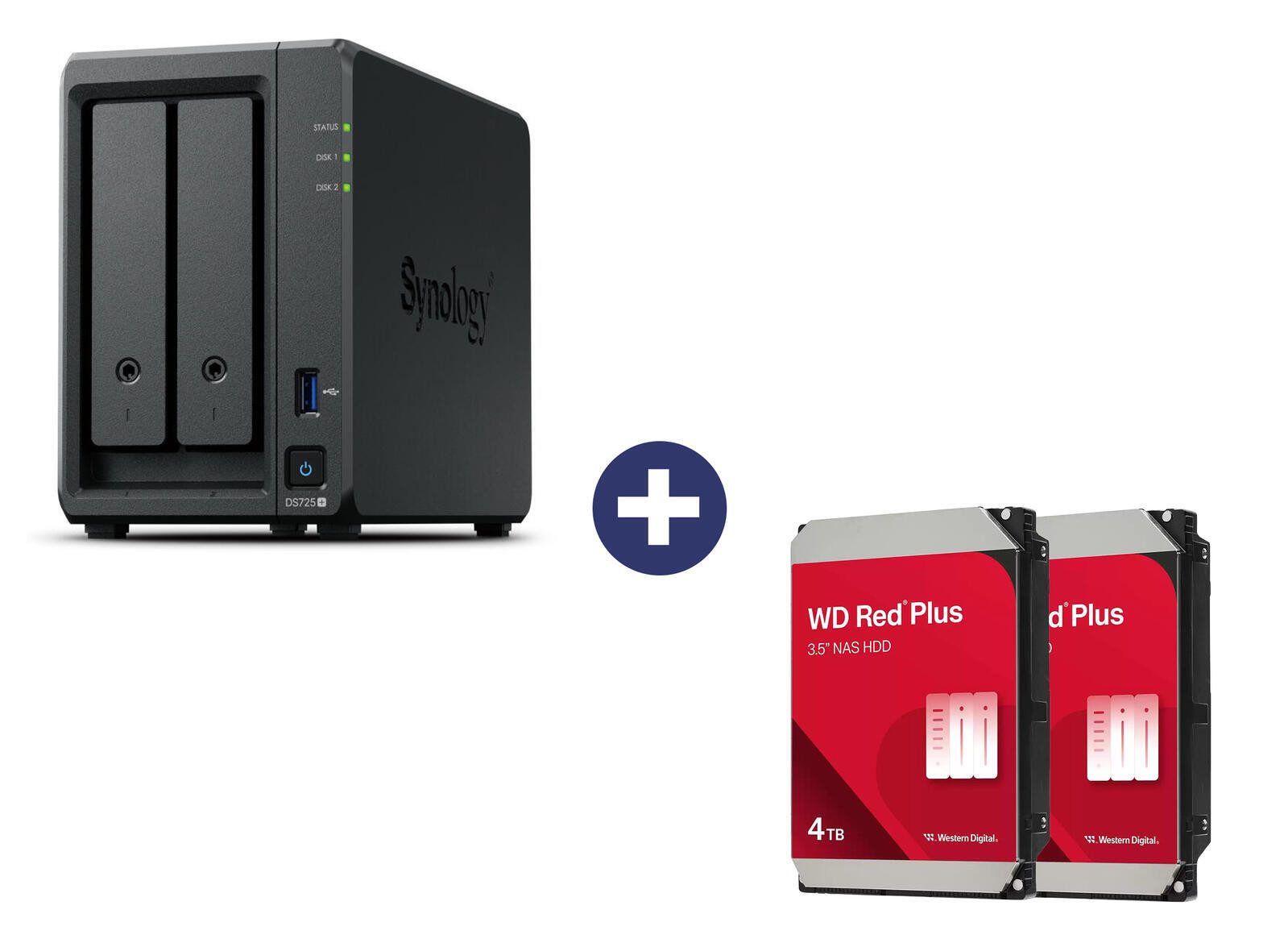 Synology Synology Disk Station DS725+ NAS-Server HDD-NAS-Festplatte