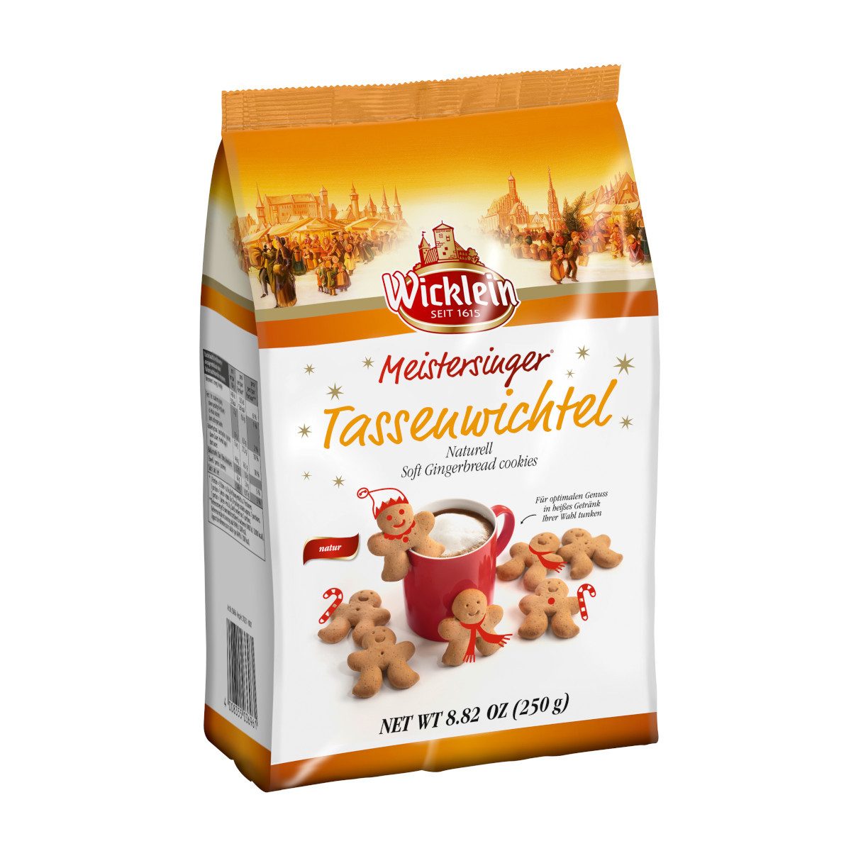 Wicklein Süßigkeit, Wicklein Meistersinger Tassenwichtel naturell zarter Mürbeteig 250g