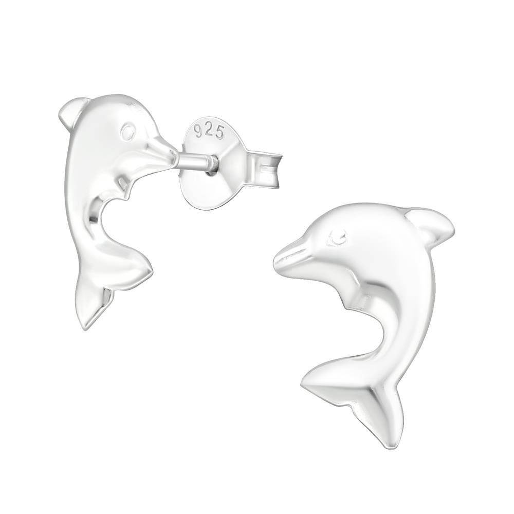 BUNGSA Paar Ohrstecker Ohrstecker Delfin aus 925 Silber Damen (1 Paar (2 Stück), 2-tlg), Ohrschmuck Ohrringe