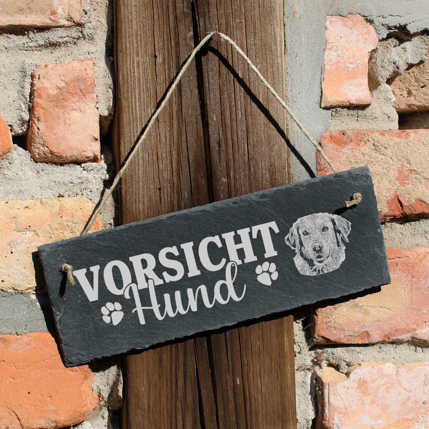 Retriever Golden Schild Hund Dekolando Vorsicht 22x8cm Hängedekoration