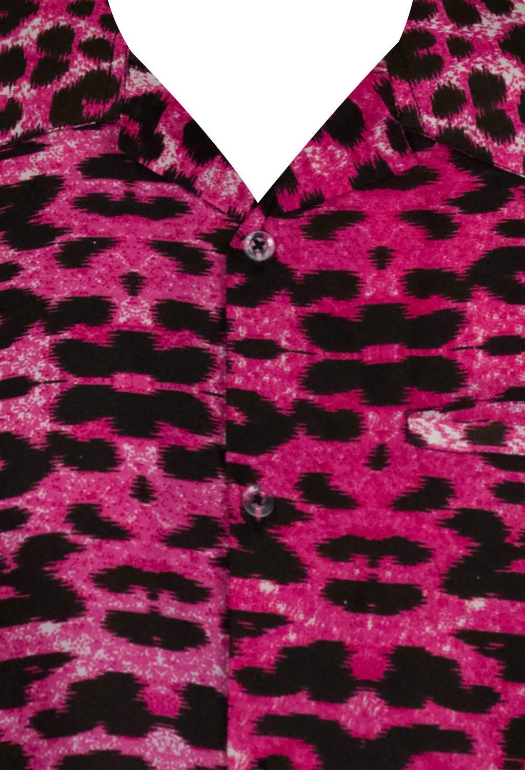 King Kameha Hawaiihemd Leopard Kids Funky Hawaii-Hemd Kinder Kurzarm Front-Tasche Unisex