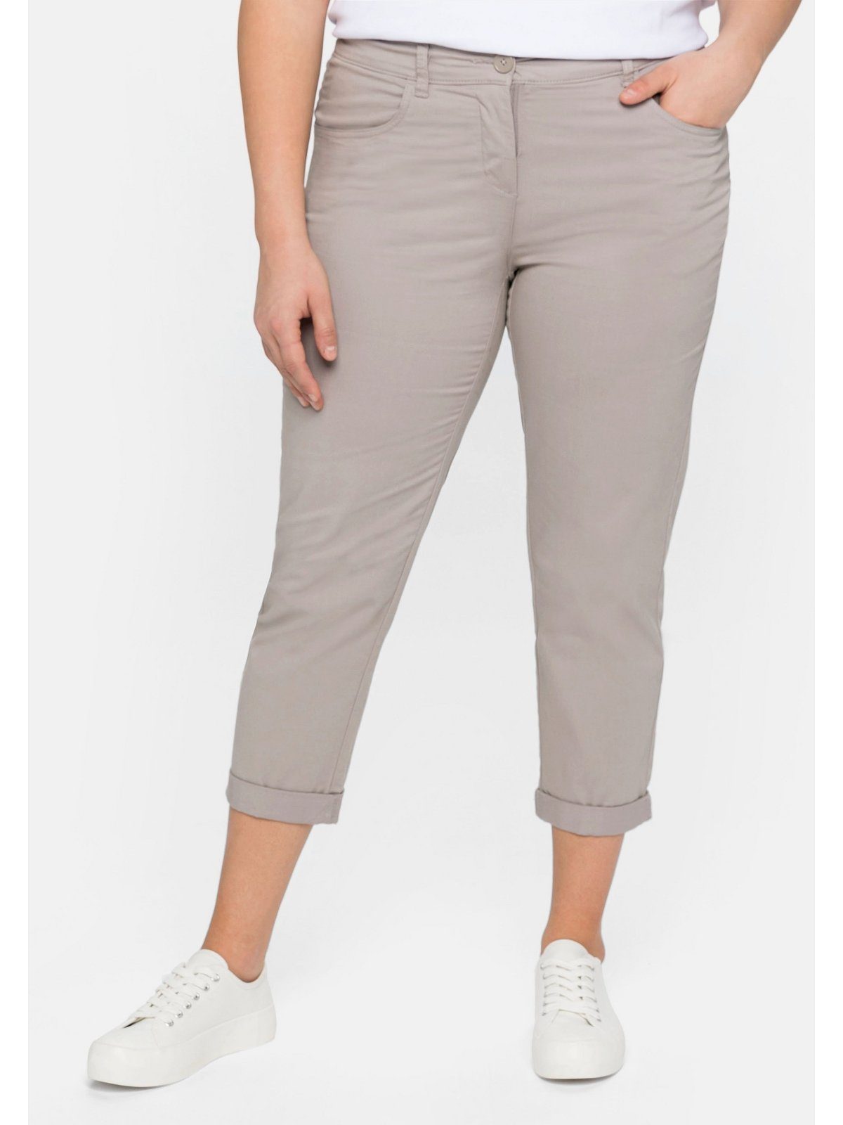 Sheego 7/8-Hose Große Größen in Baumwoll-Stretch-Qualität