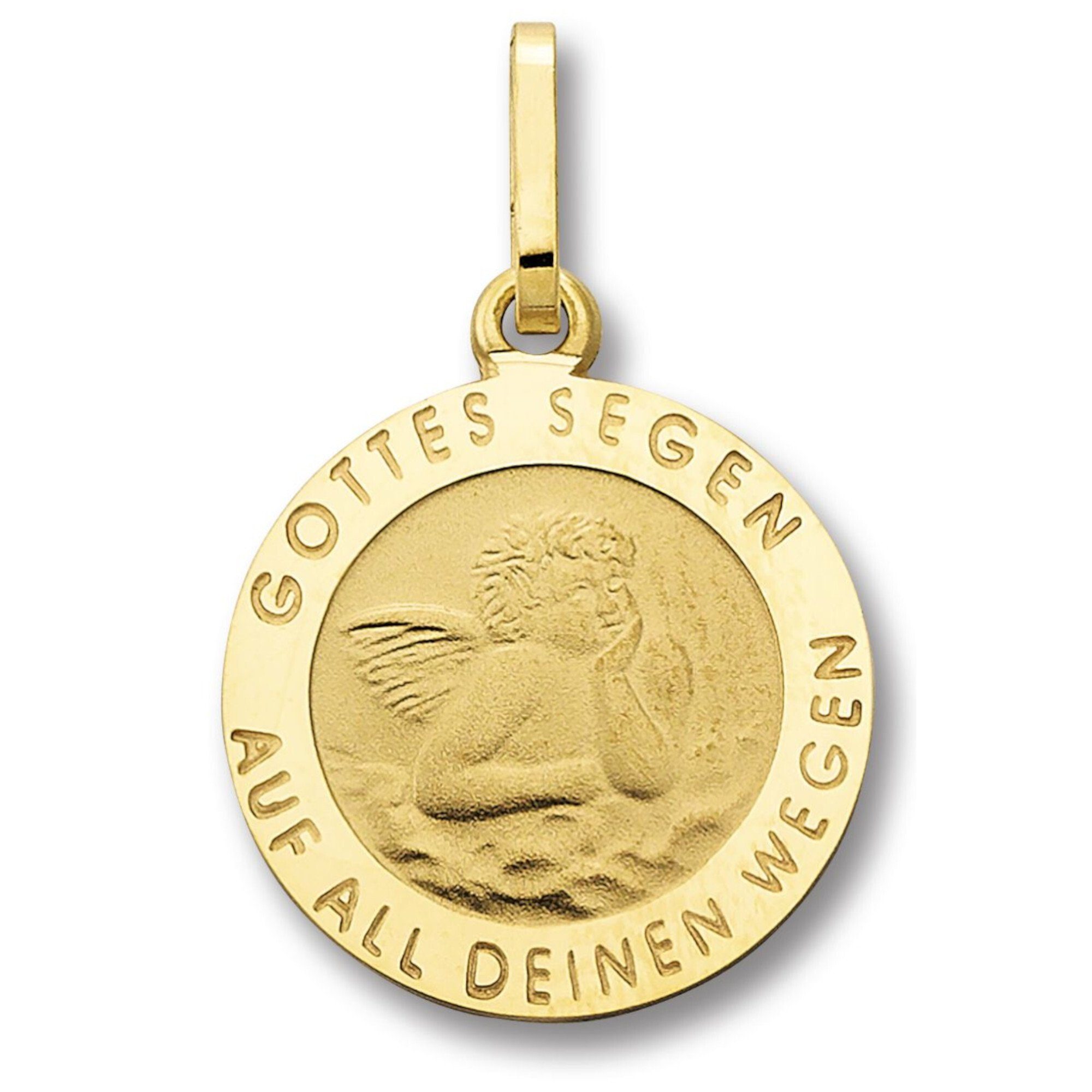 ONE ELEMENT Kettenanhänger Schutzengel Anhänger aus 333 Gelbgold, Ausdruck günstig online kaufen