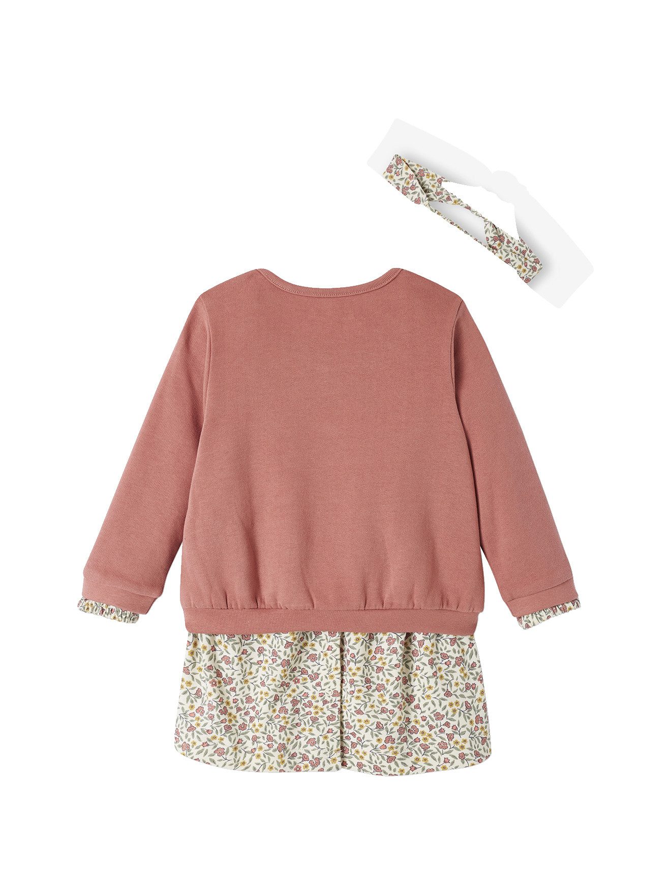 vertbaudet A-Linien-Kleid Mädchen Baby-Set: Kleid, Strickjacke & Haarband – Bild 5 von 5