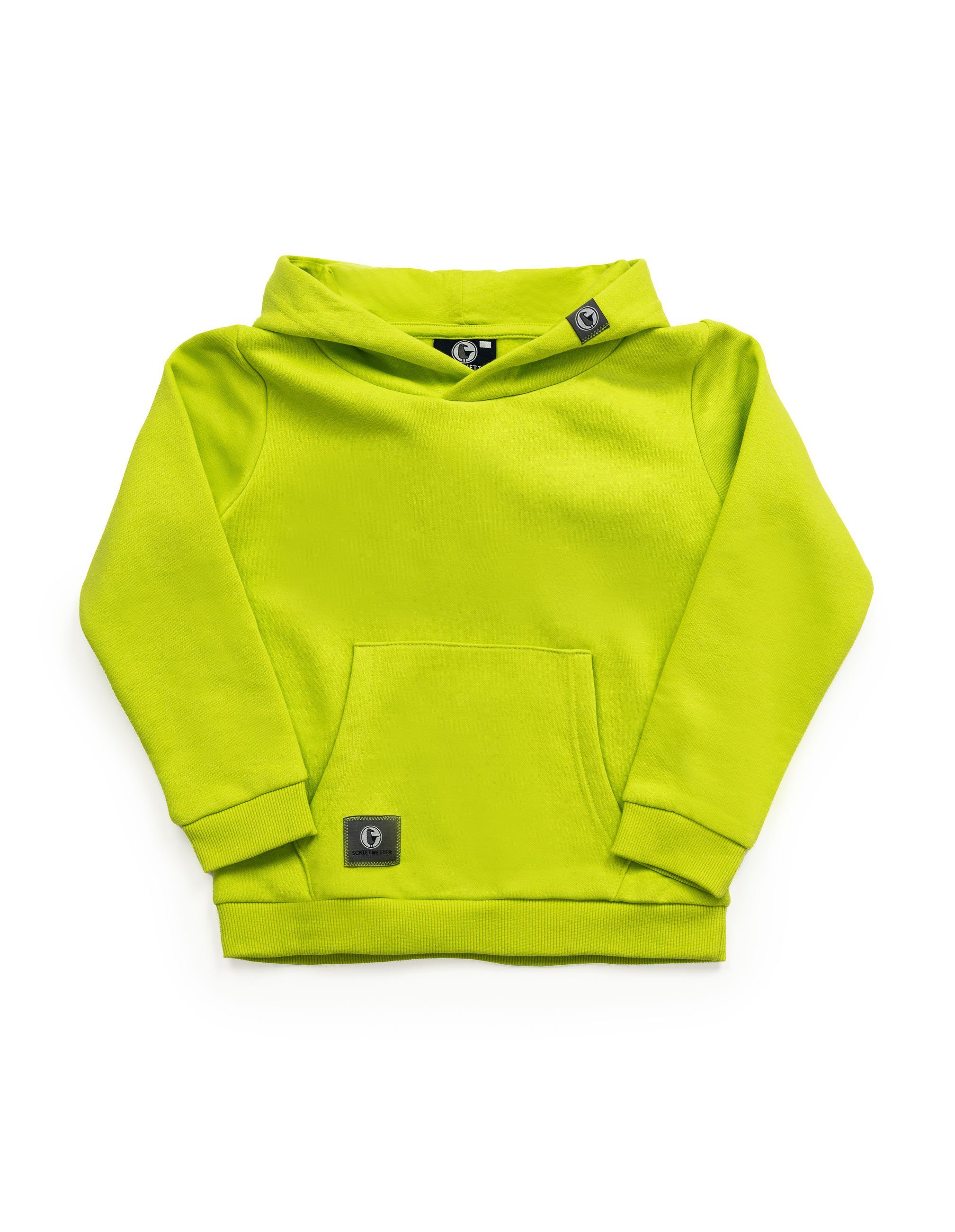 Schietwetter Kapuzenpullover Jungs bequem, kuschelig, weich lime