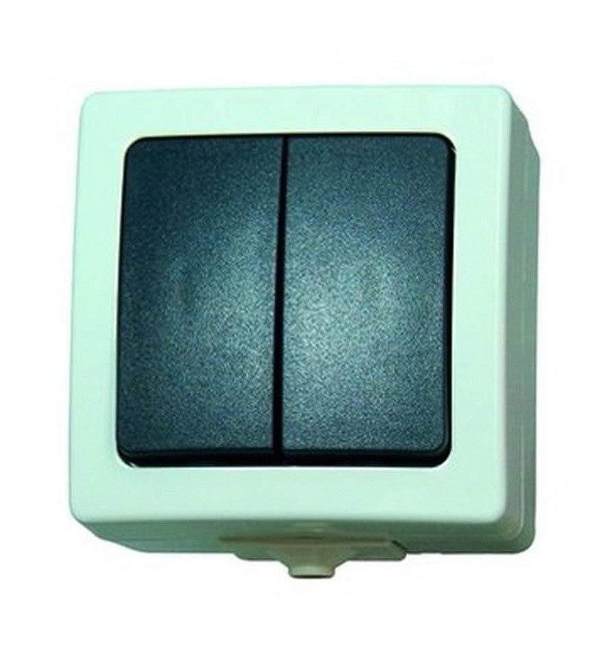 Kopp Schalter, Serienschalter ohne Beleuchtung grau matt Aufputz IP44 2