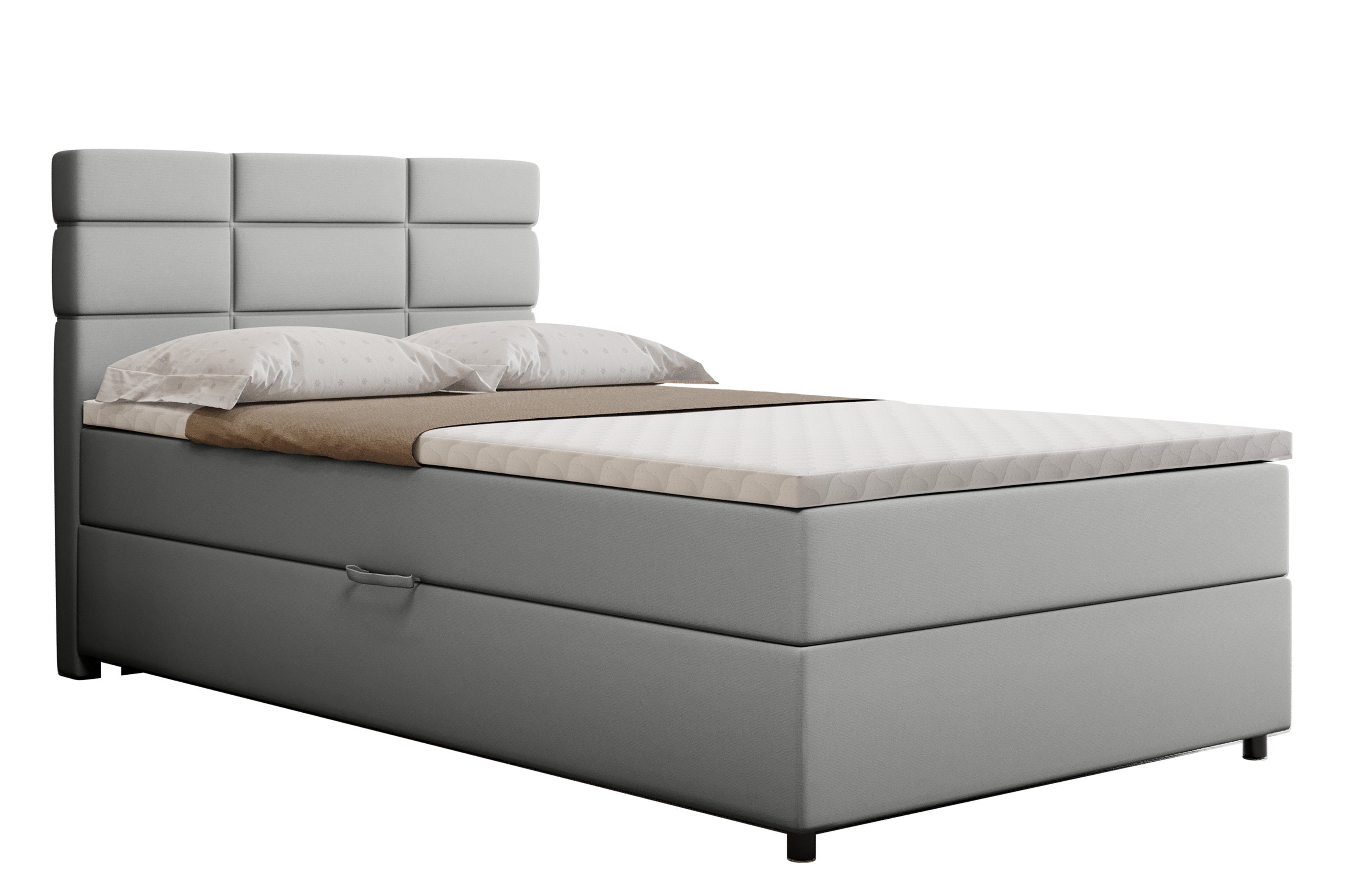 PANDA MÖBEL GmbH Boxbett Reve, 90x200, 100x200, 120x200, Boxbett mit Bettkast und Topper